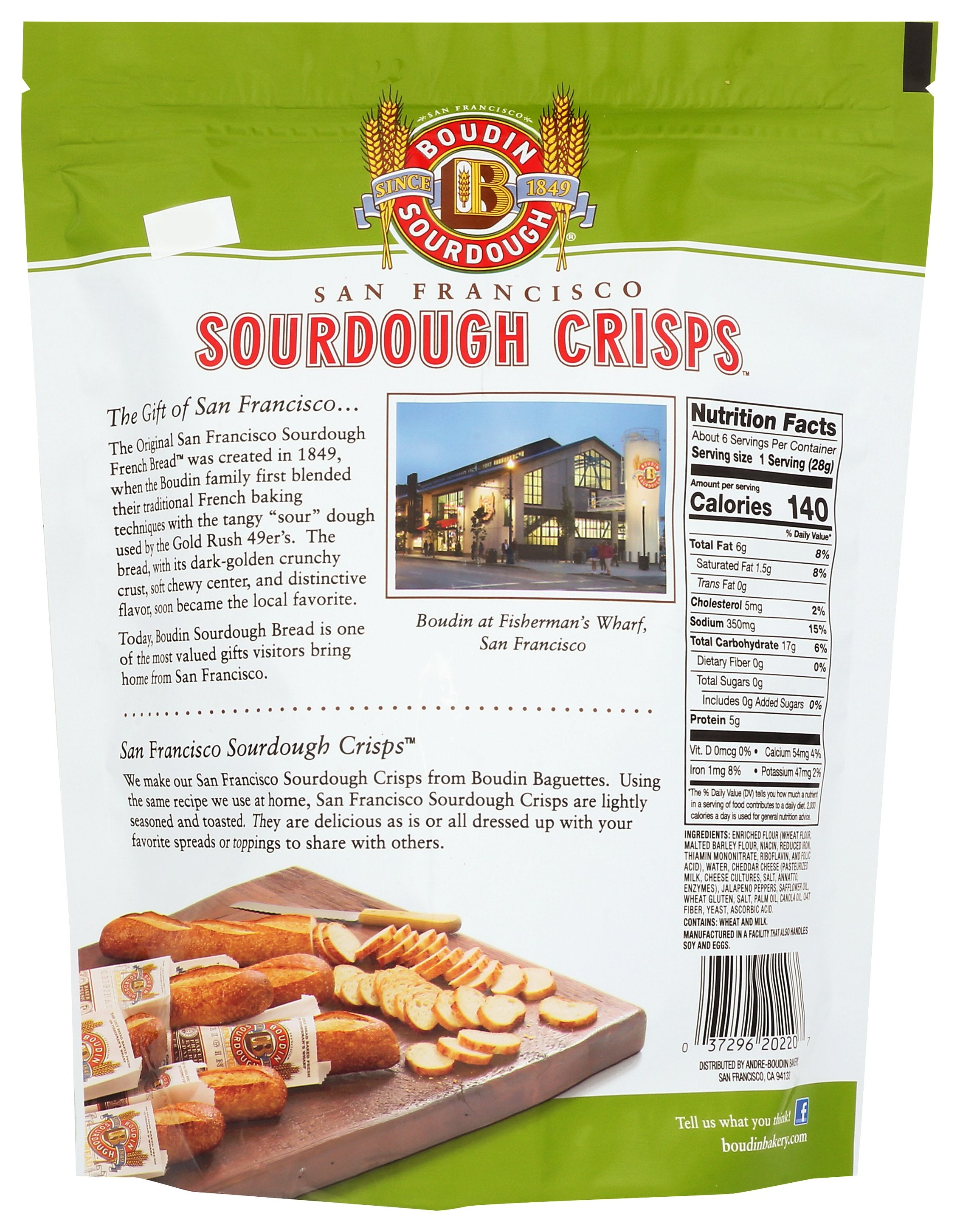 BOUDIN SOURDOUGH CRISPS JALAPENO CHEDDAR - Case of 11