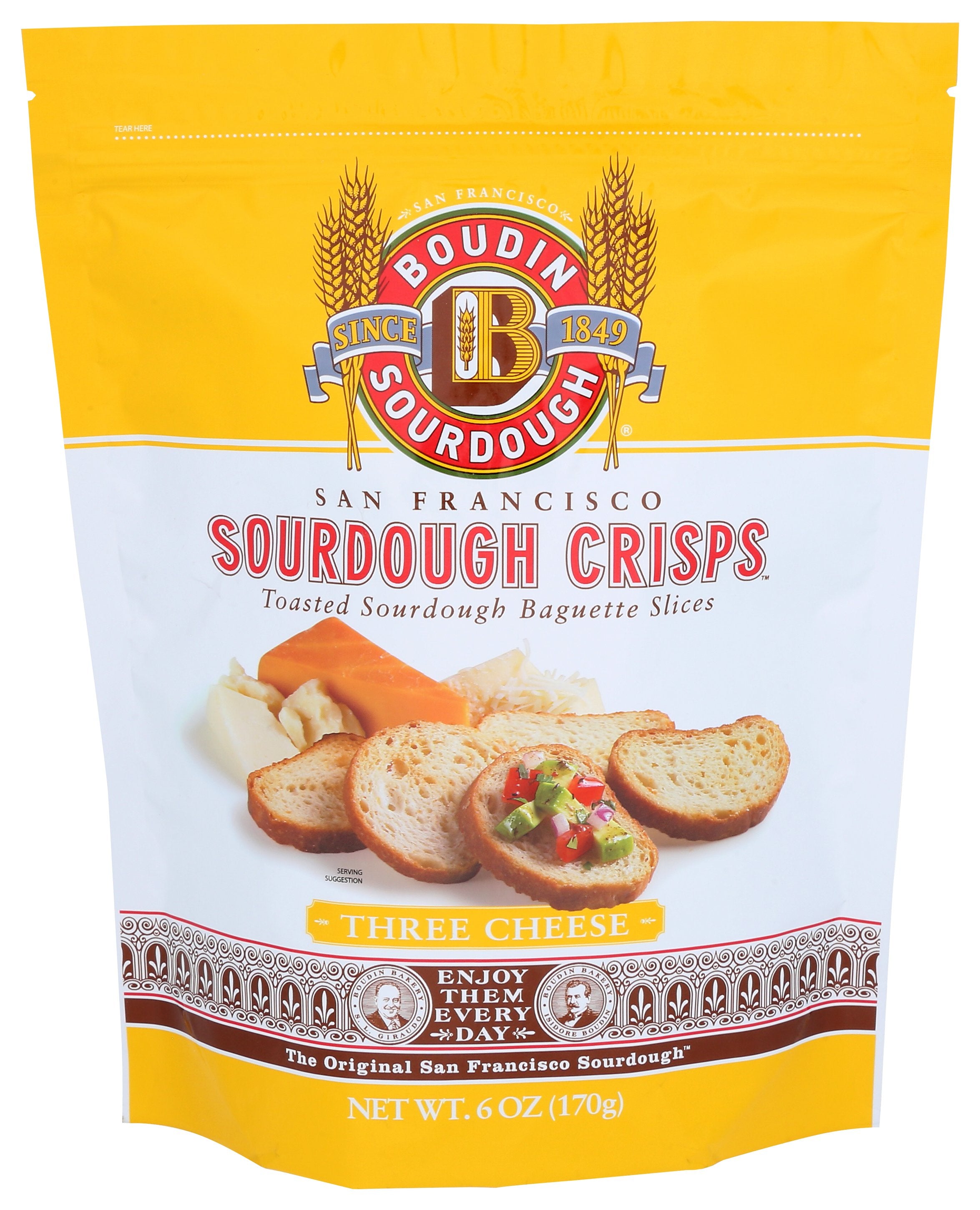 BOUDIN SOURDOUGH CRISPS THREE CHEESE - Case of 11