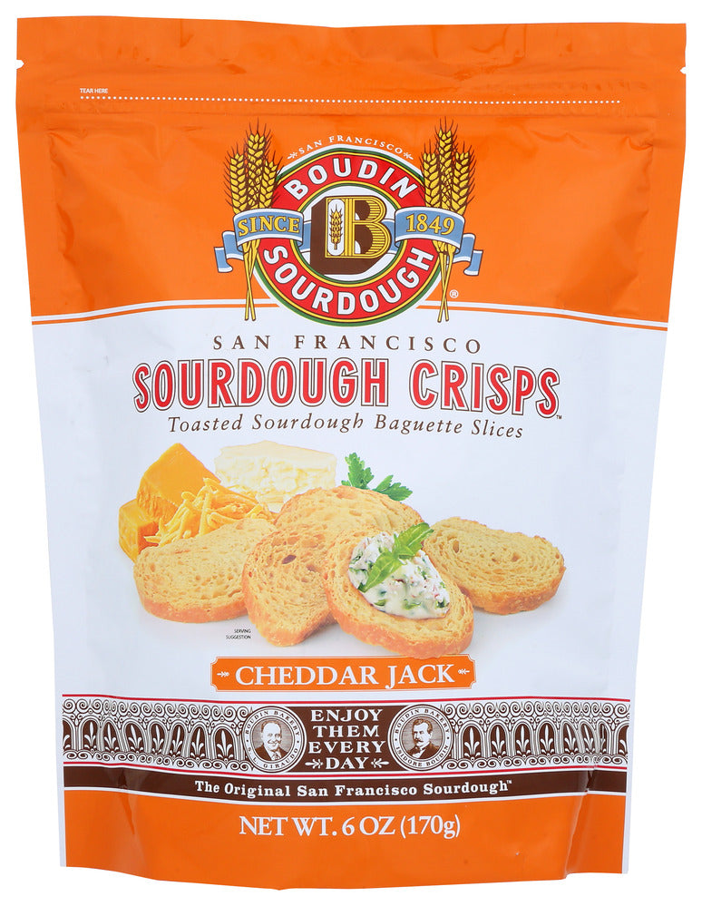 Boudin Sourdough Crisps Cheddar Jack - Case of 11 - 6 oz
