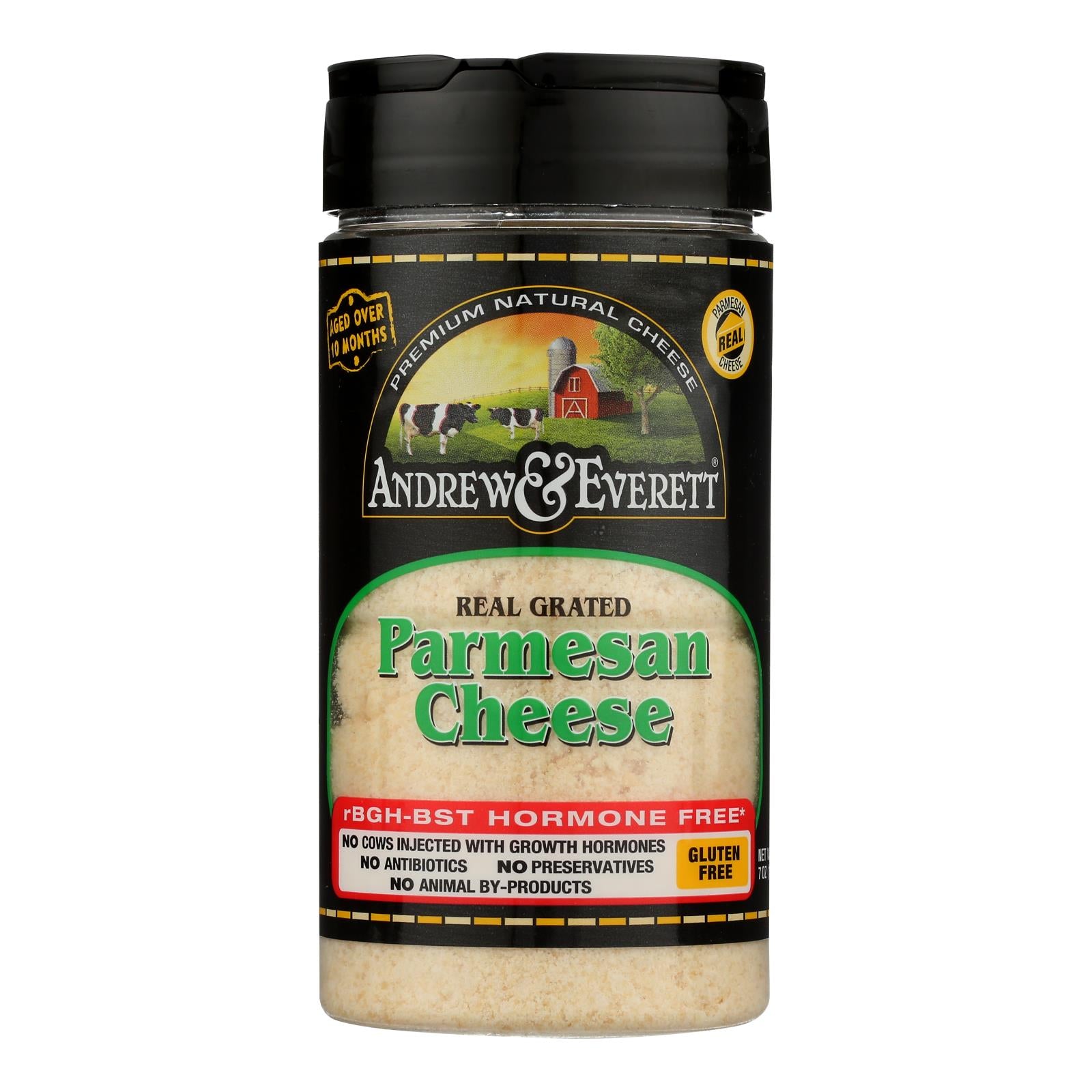 Andrew and Everett - Parmesan Cheese - Grated - Case of 6 - 7 oz.
