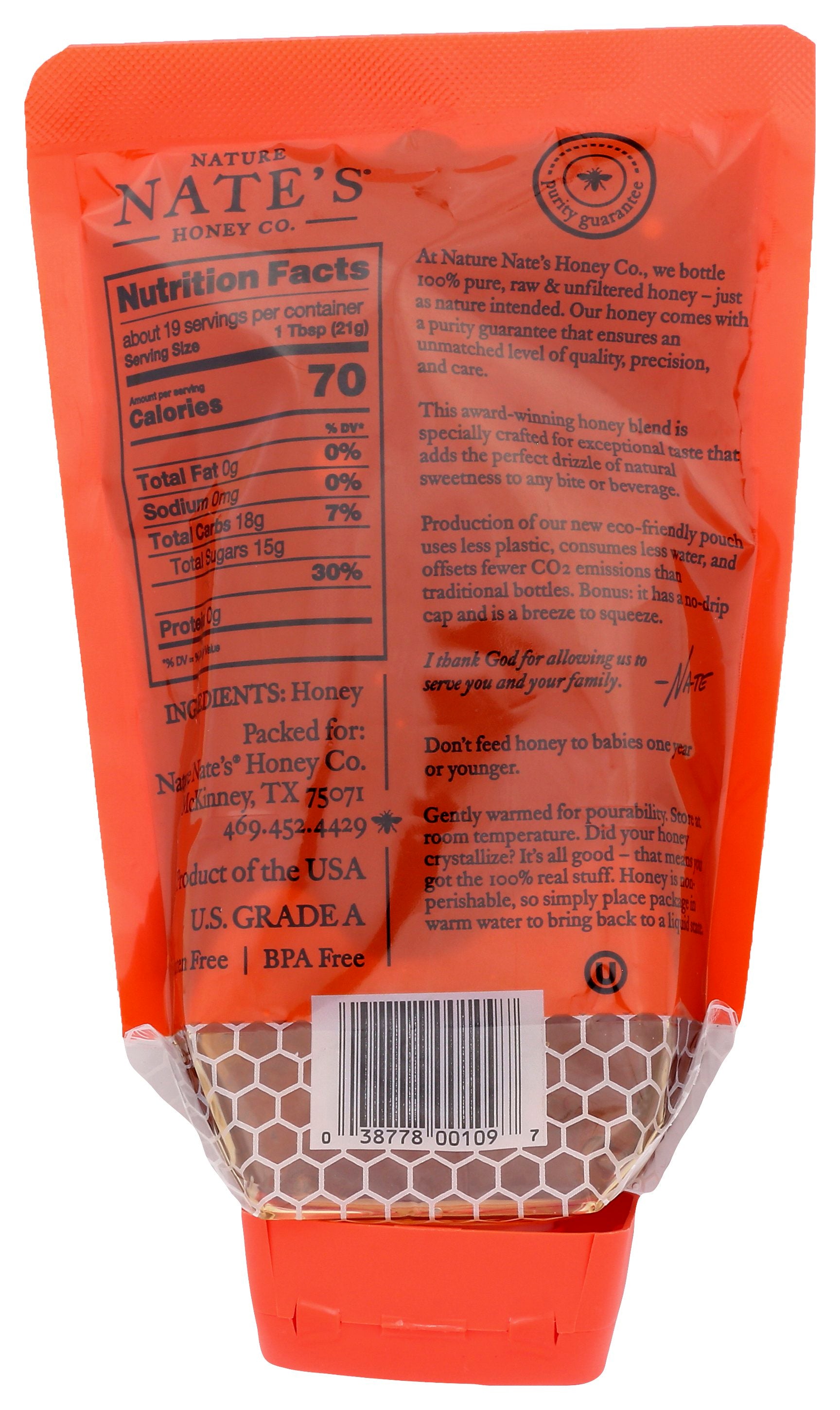 NATURE NATES HONEY CLASSIC POUCH - Case of 6