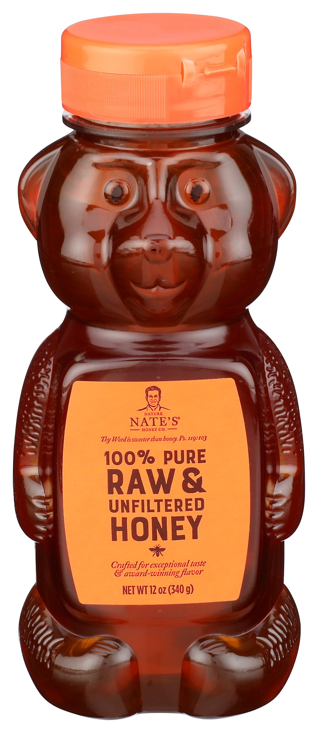 NATURE NATES HONEY 100% RAW UNFLTRD - Case of 6 [Nature Nate's Classic 612Oz Bear - 12 OZ]