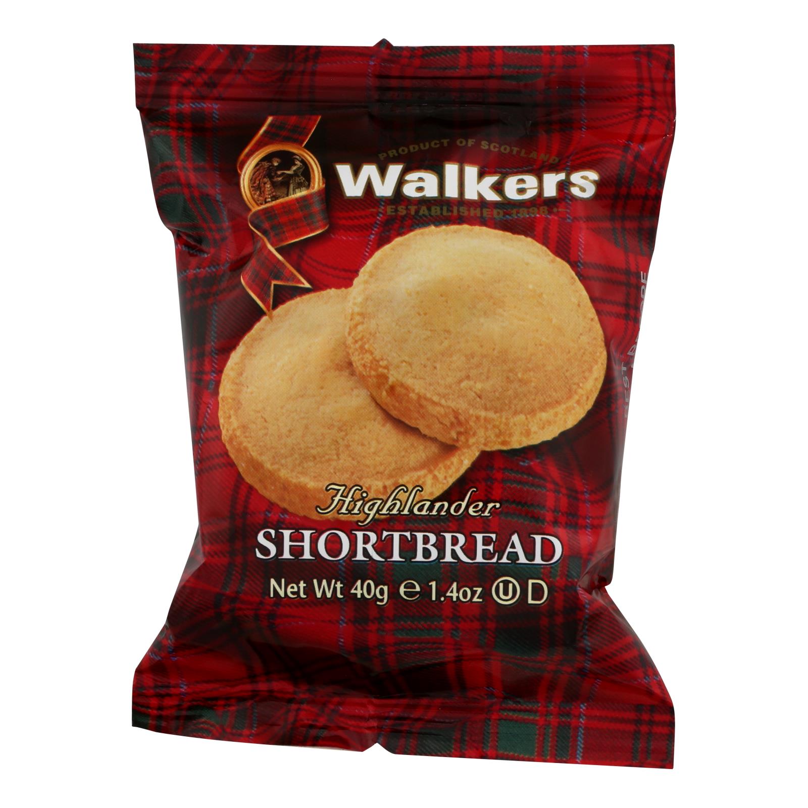 Walkers Shortbread - Cookies 2 Hlndr 18 Ct Display - Case of 18 - 1.4 OZ