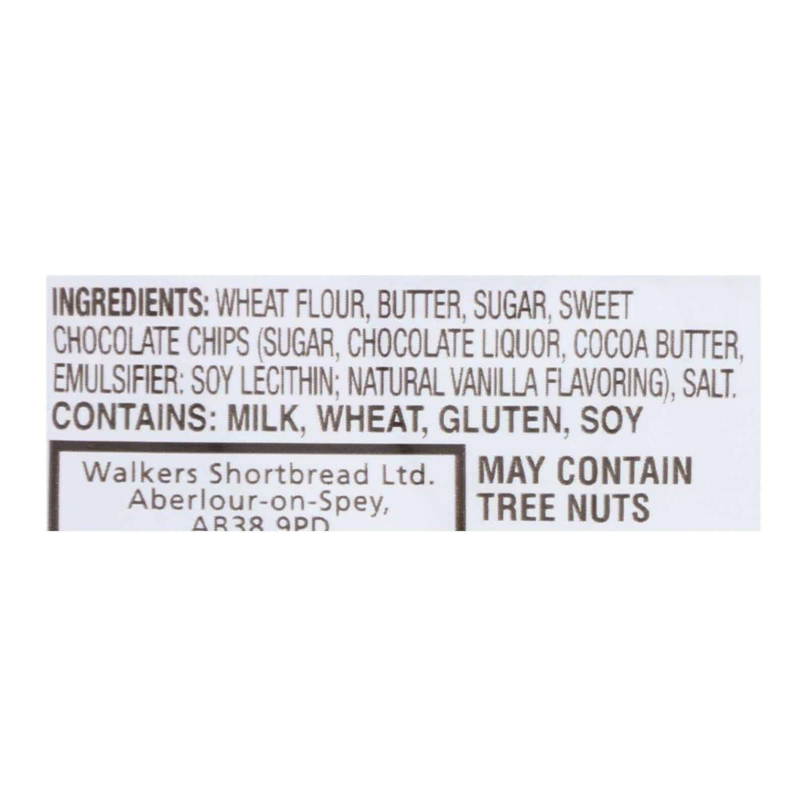 Walkers Shortbread - Cookies 2 Ch Chips 20ct Display - Case of 20 - 1.4 OZ