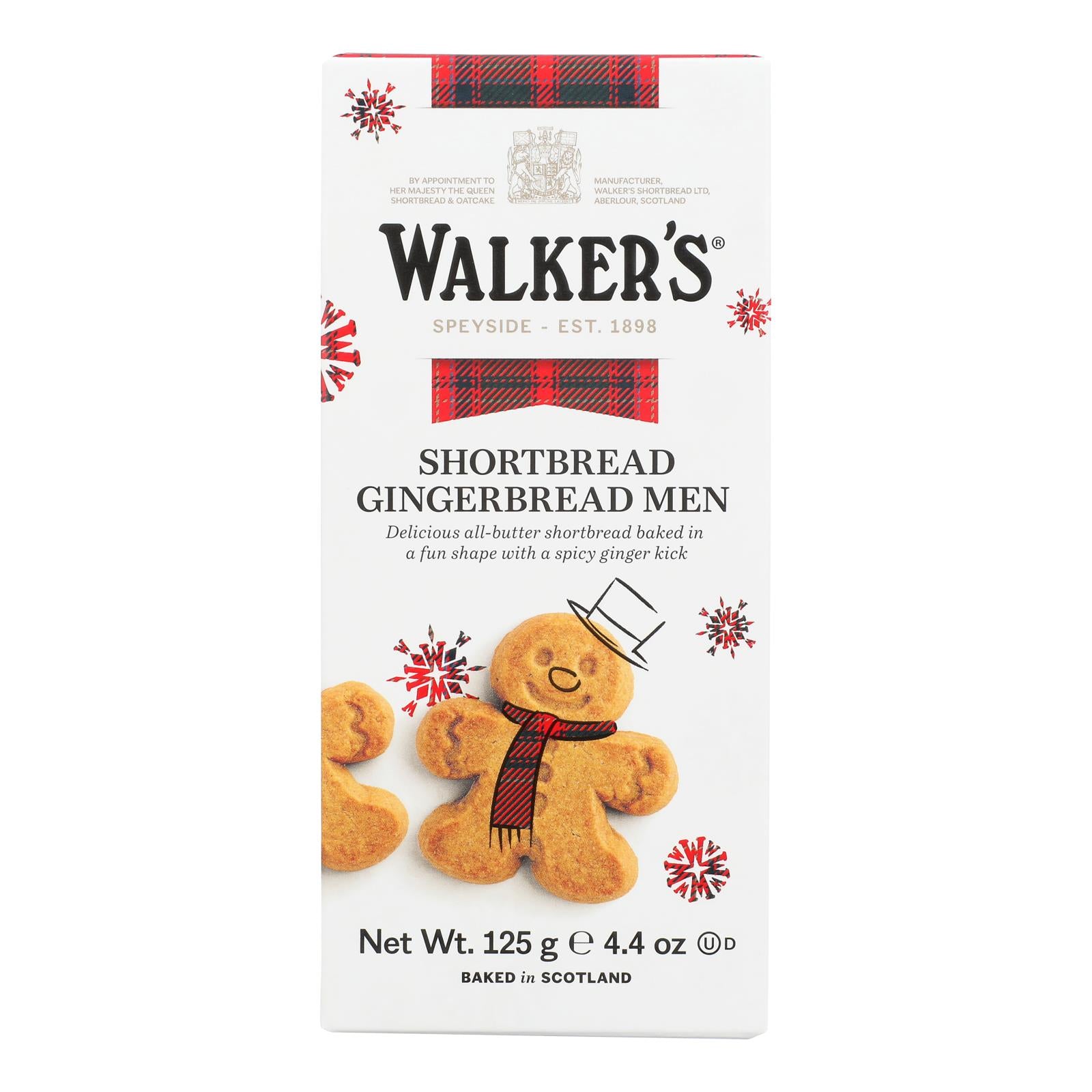 Walkers Shortbread - Cookie Shortbread Gngrbrd Men - Case of 12 - 4.4 OZ