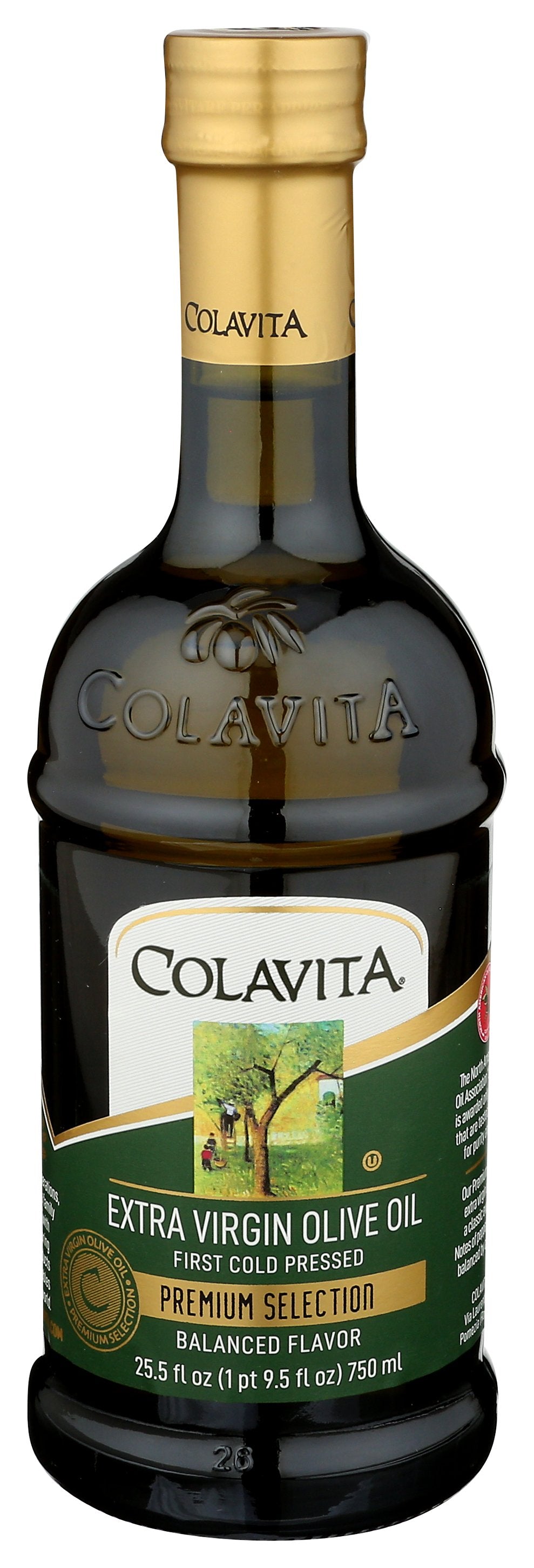 COLAVITA OIL OLIVE XVRGN - Case of 6 [COL PREMIUM SELECTION EXTRA VIRGIN OLIVE OIL 6X3/4LT (25.5OZ) TIMELESS - 25.5 FO]