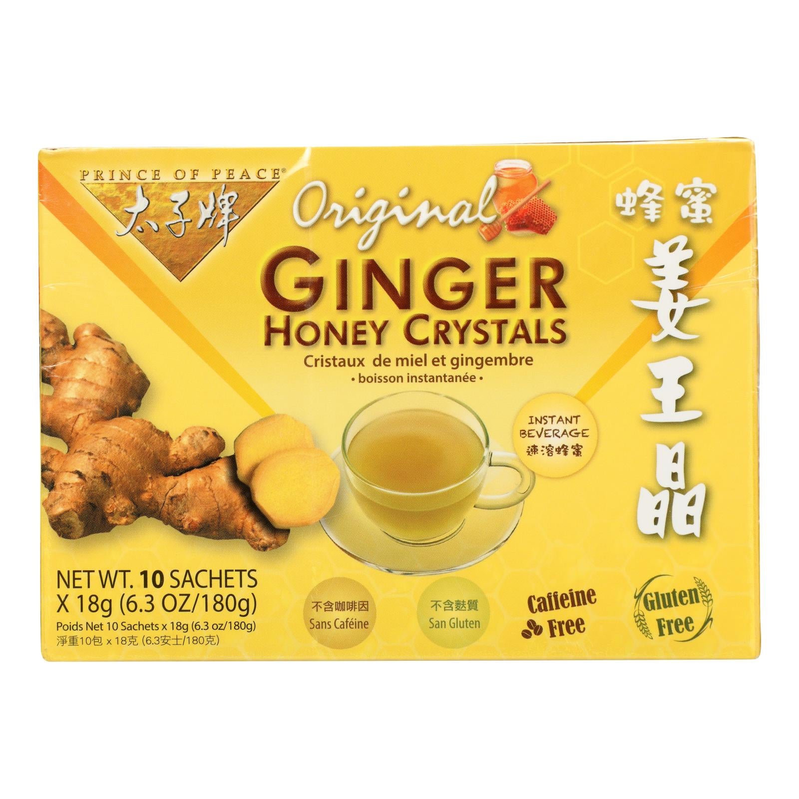 Prince Of Peace Ginger Honey Crystals - 10 Tea Bags