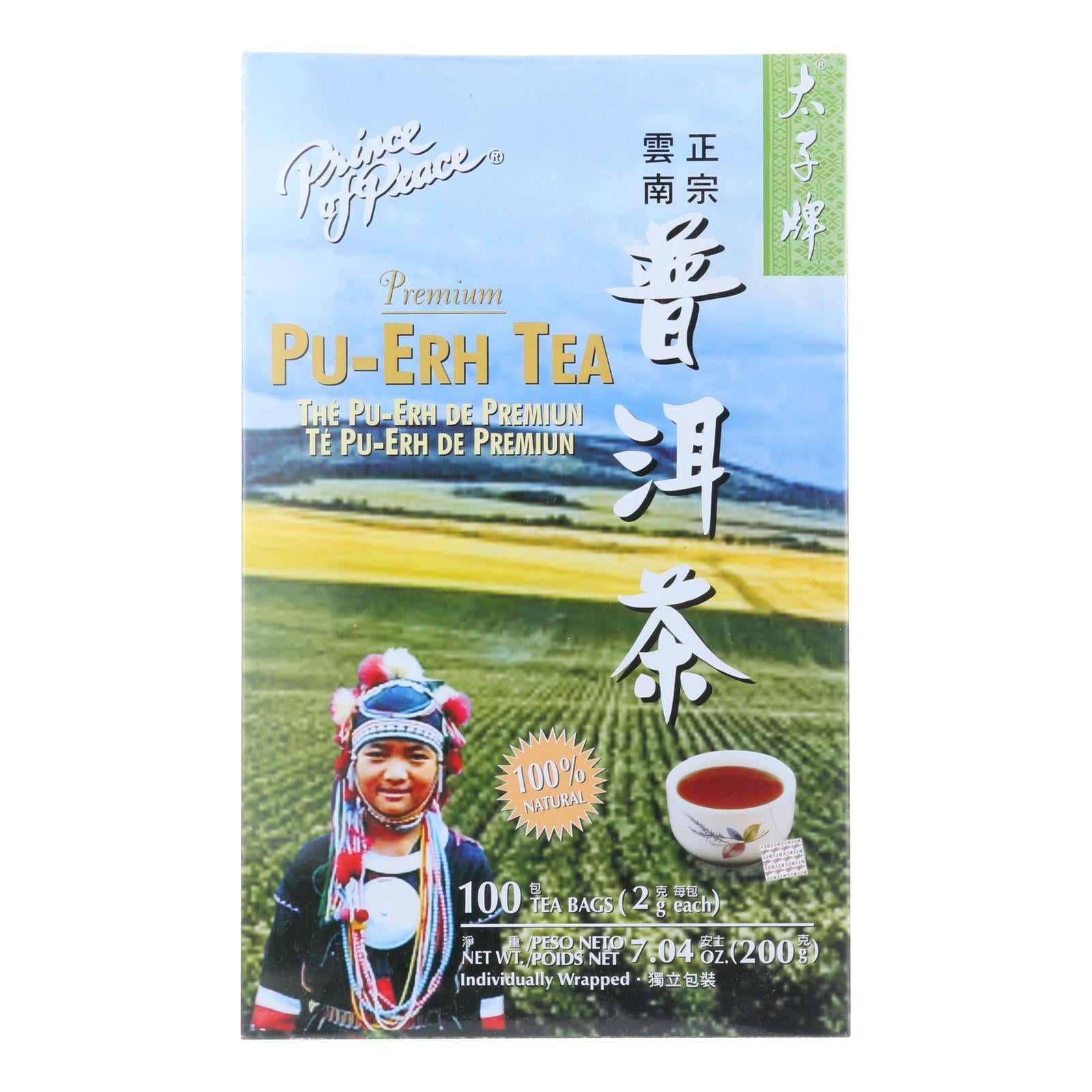 Prince of Peace - Tea Premium Pu-erh - 1 Each-100 Bags