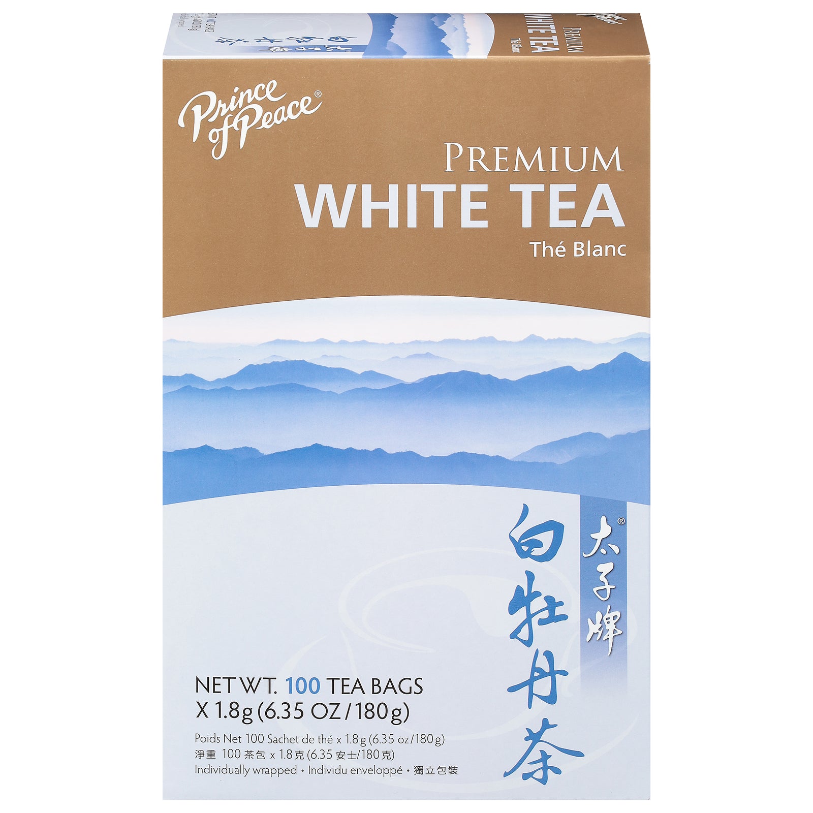 Prince Of Peace Natural Premium Peony White Tea - 100 Tea Bags