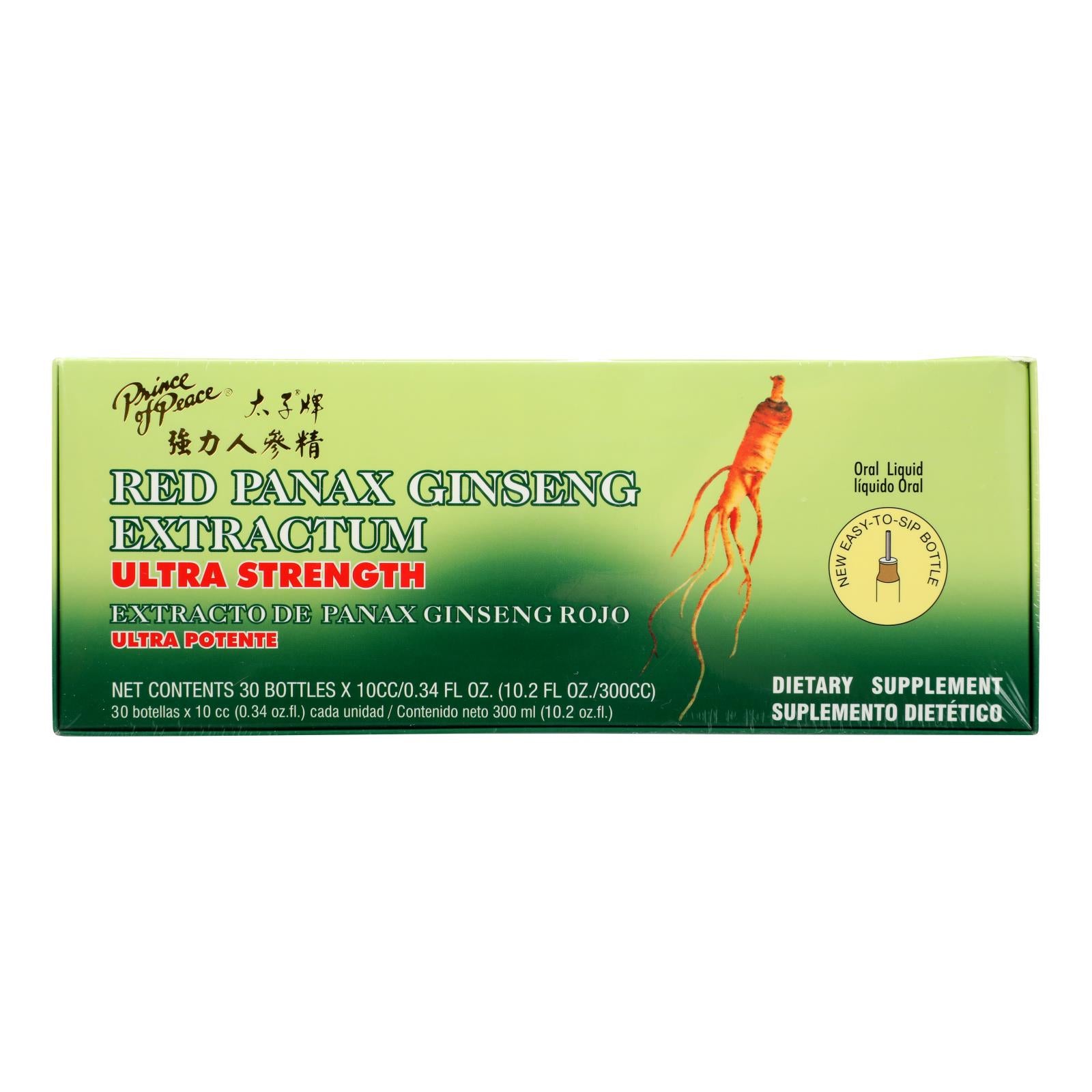 Prince Of Peace Red Panax Ginseng Extractum Ultra Strength - 30 Vials