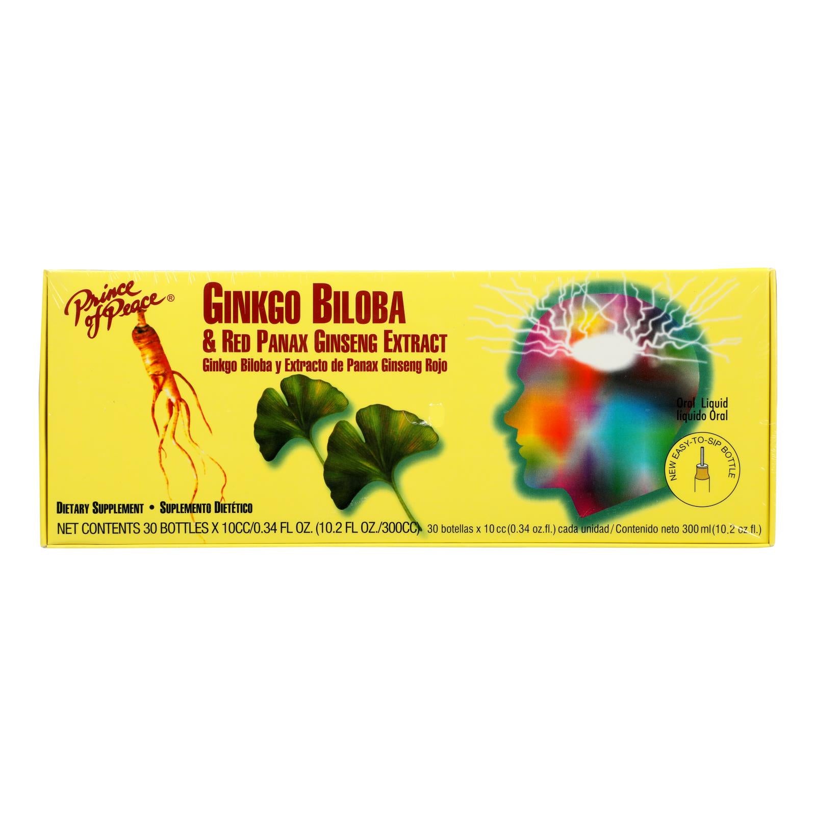 Prince Of Peace Ginkgo Biloba And Red Panax Ginseng Extract - 1 Vial