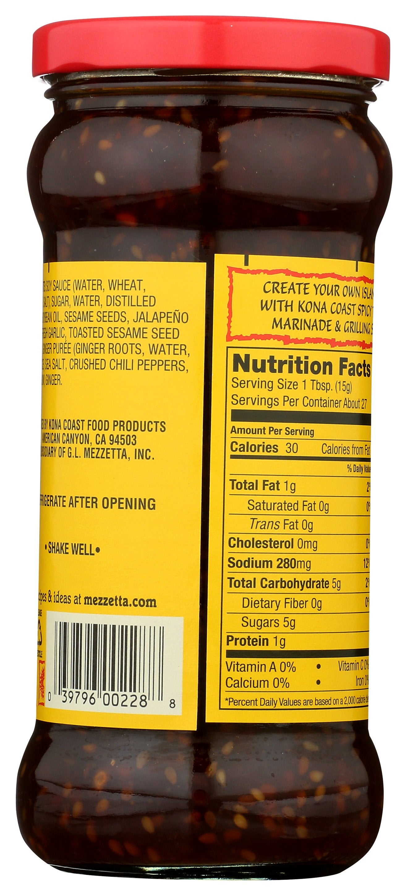 KONA COAST SAUCE TERIYAKI SPICY - Case of 6
