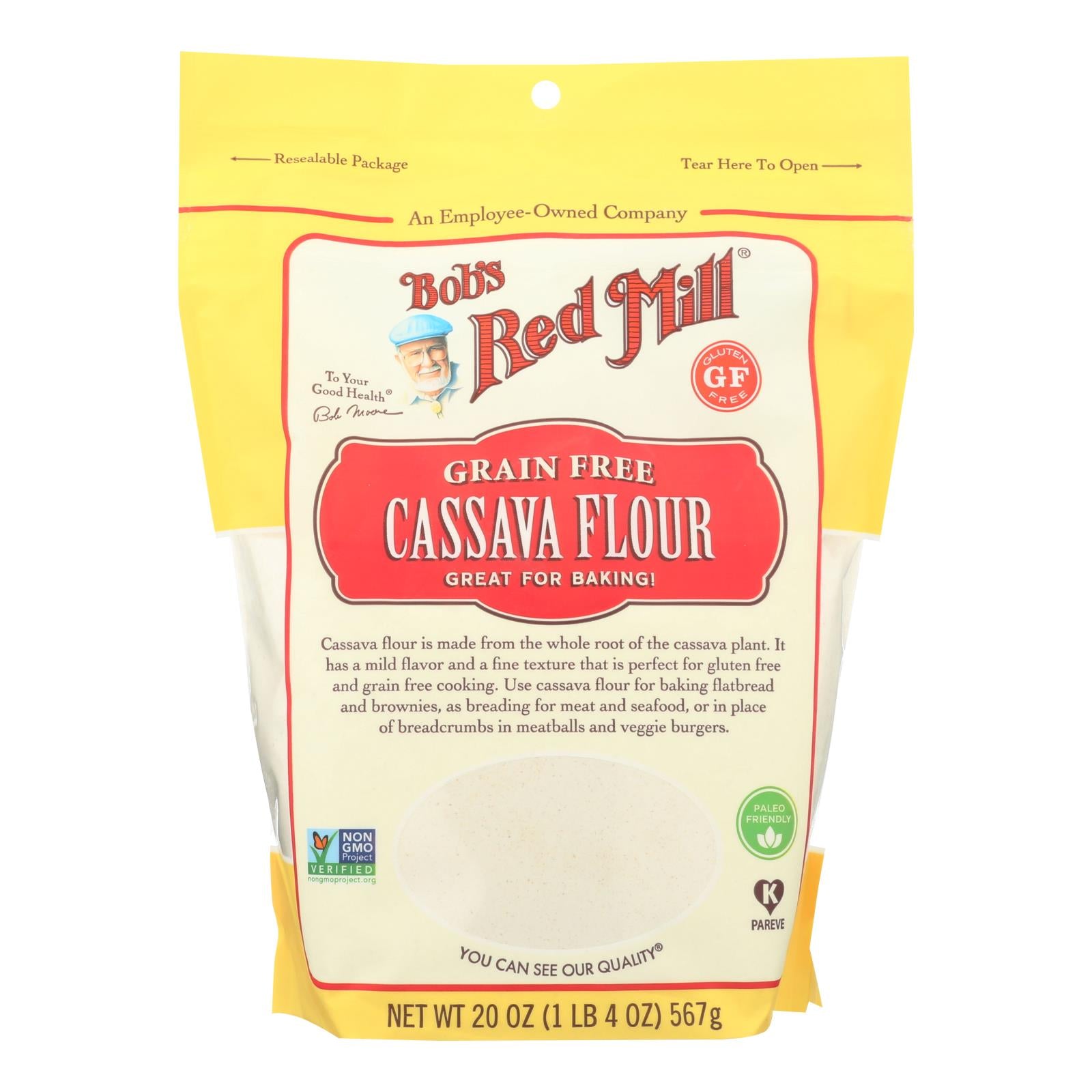 Bob's Red Mill Grain Free Cassava Flour - Case Of 4 - 20 Oz