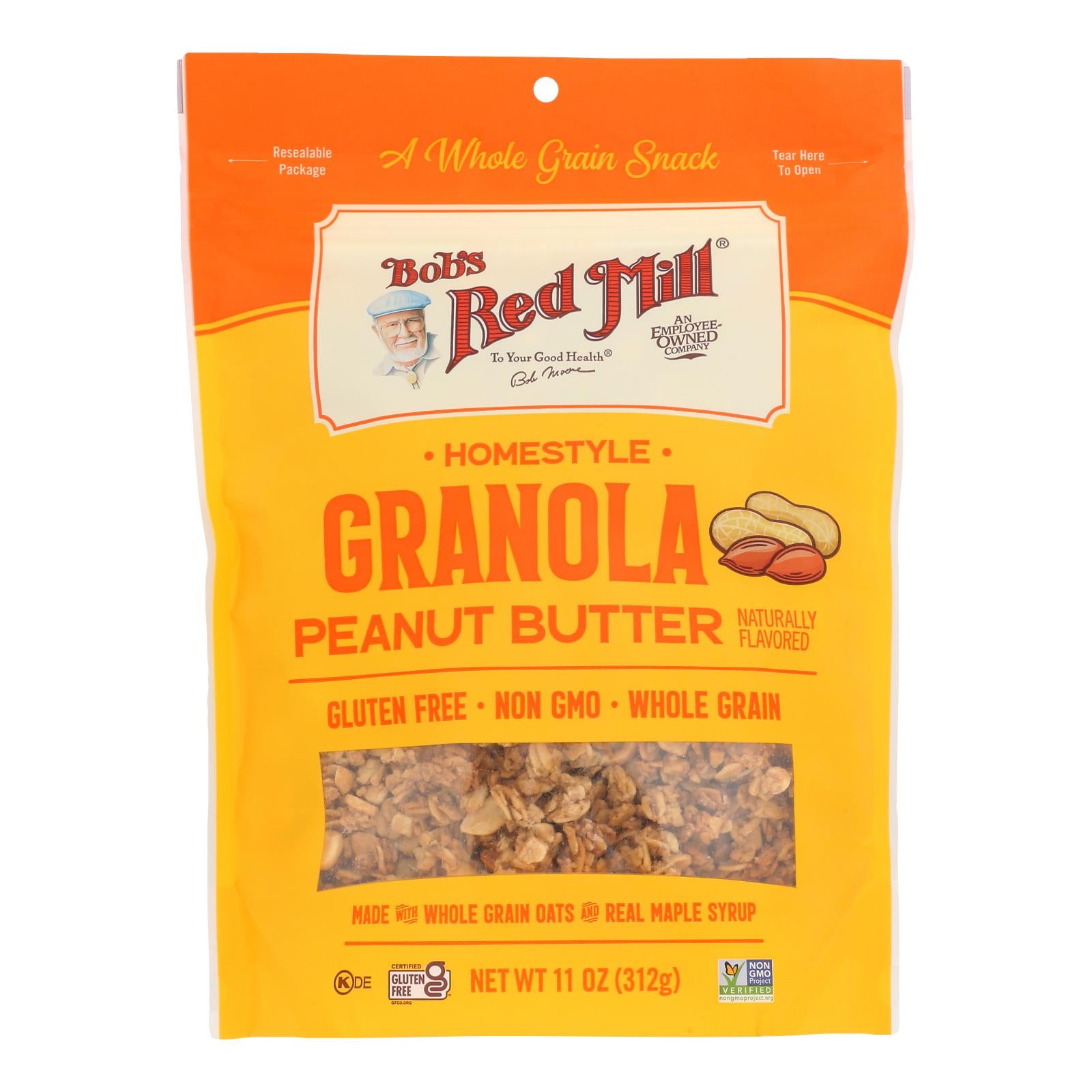 Bob's Red Mill - Granola Peanut Butter - Case of 6-11 OZ