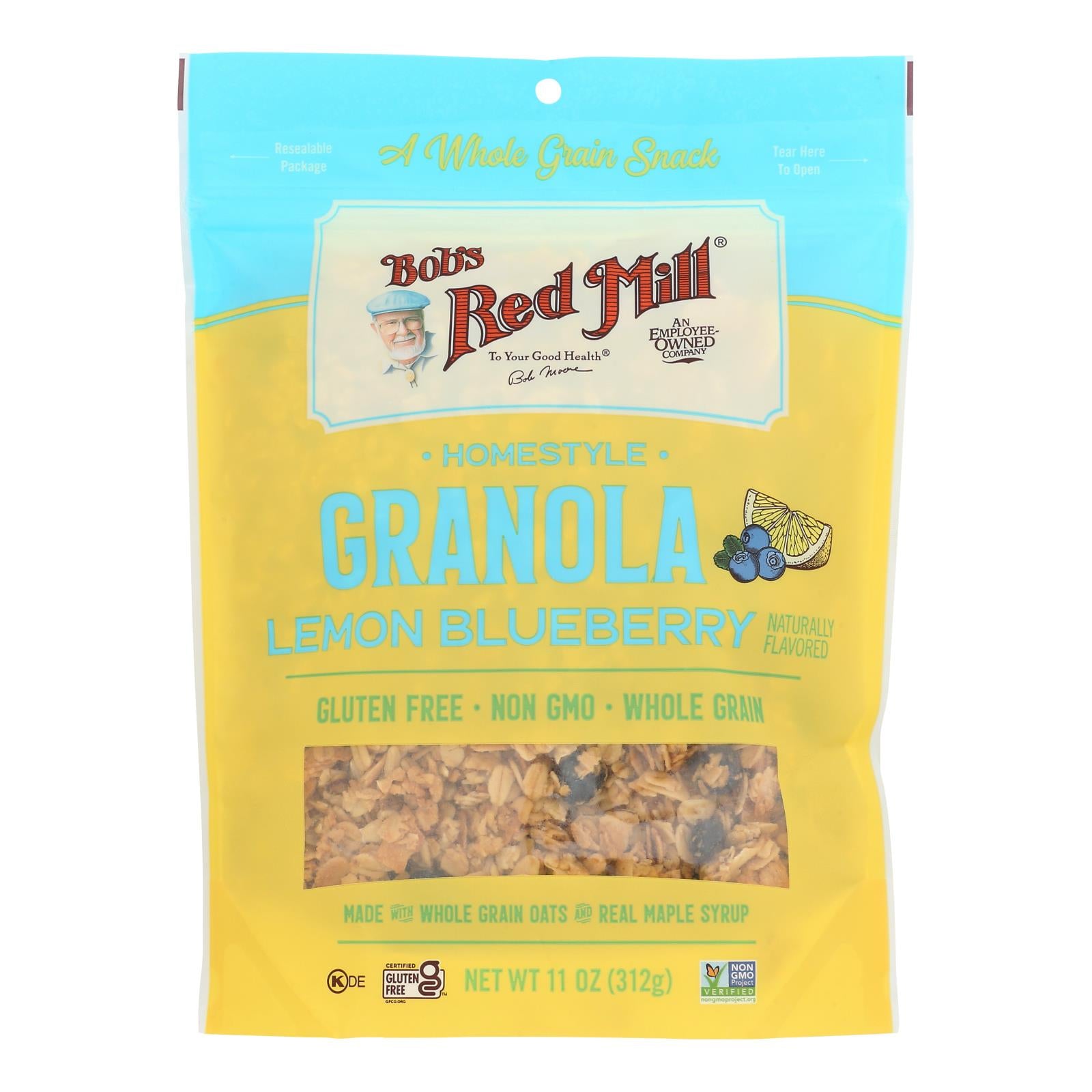 Bob's Red Mill - Granola Lemon Blueberry - Case Of 6 - 11 Oz