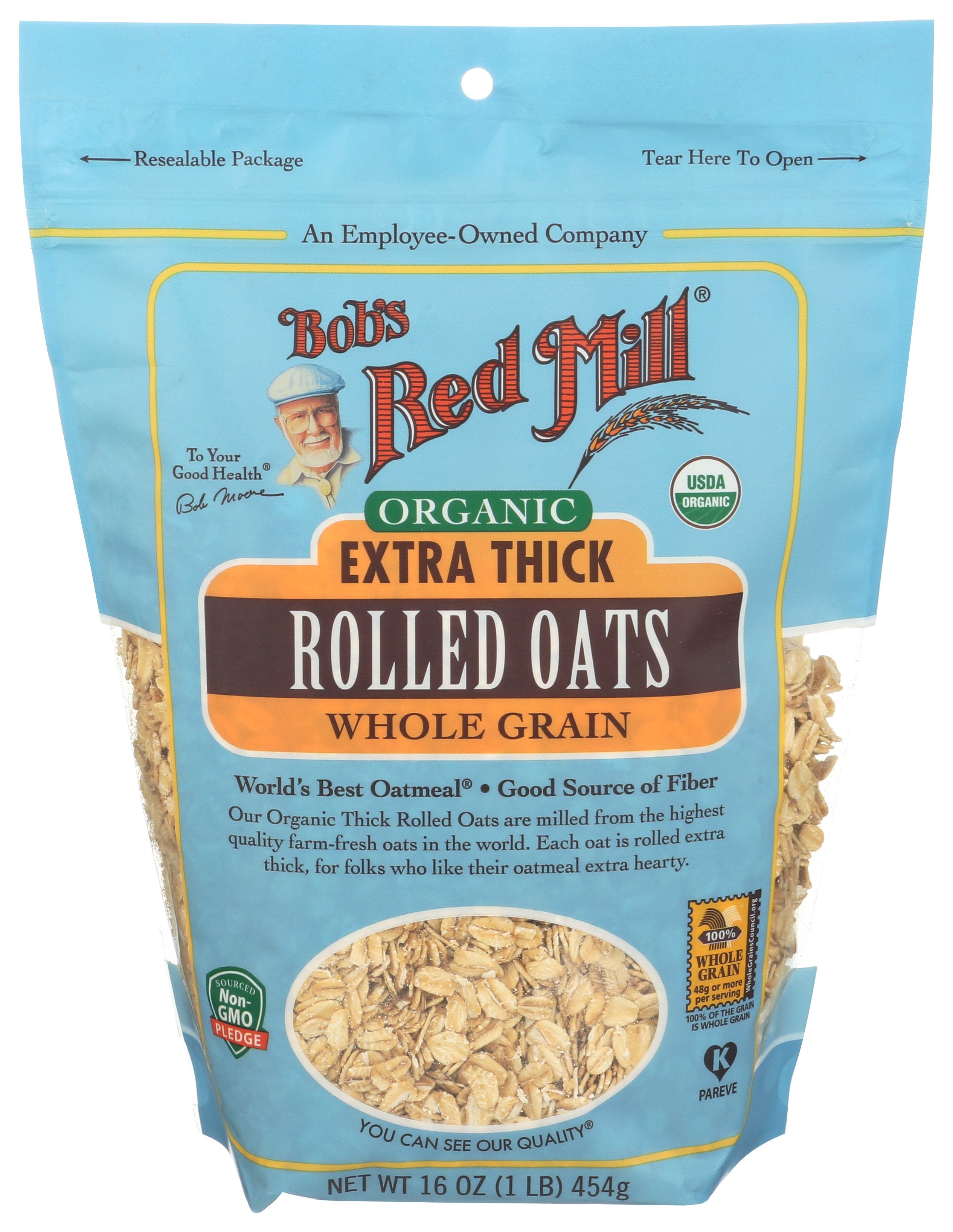 BOBS RED MILL OATS ROLLED XTR THCK ORG - Case of 4