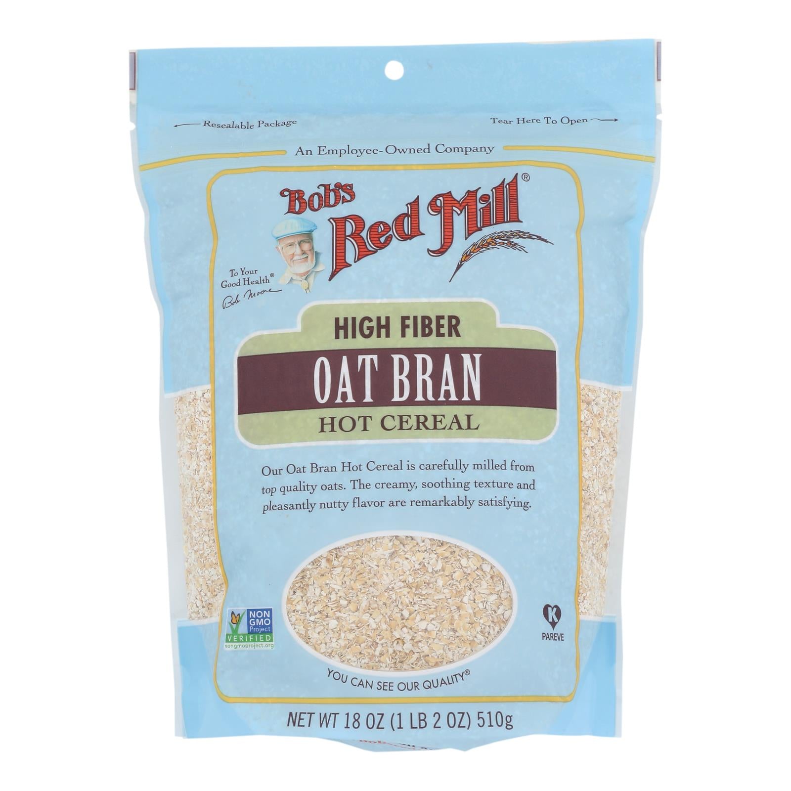 Bob's Red Mill - Oat Bran Hot Cereal - Case Of 4-18 Oz.