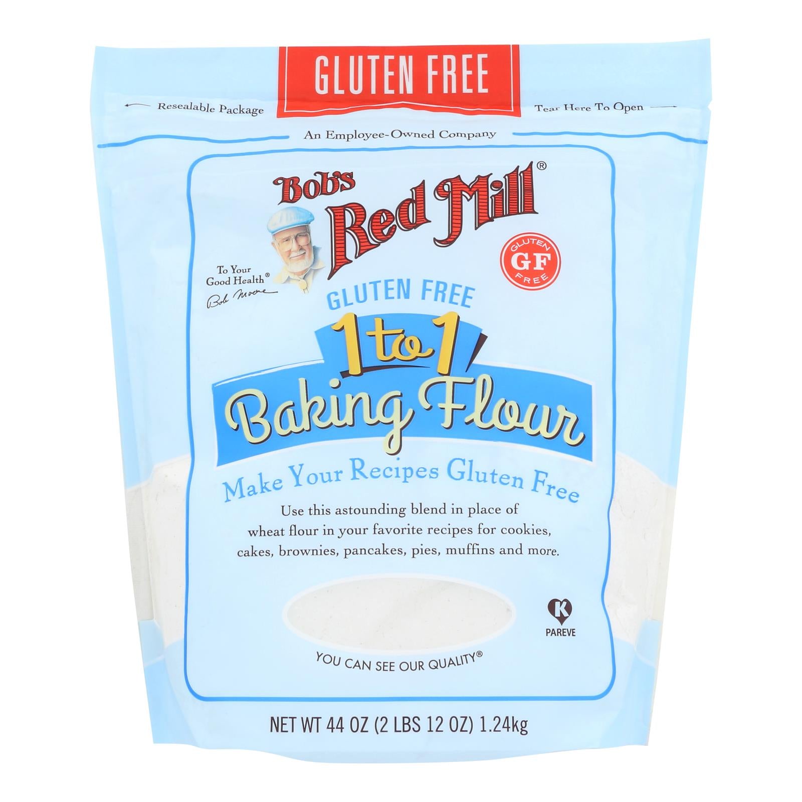 Bob's Red Mill - Baking Flour 1 To 1 - Case Of 4-44 Oz
