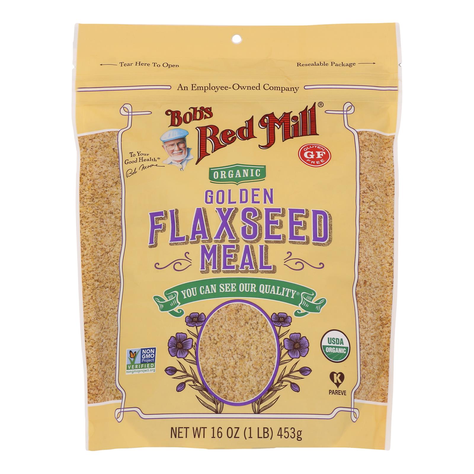 Bob's Red Mill - Organic Flaxseed Meal - Golden - Case Of 4 - 16 Oz