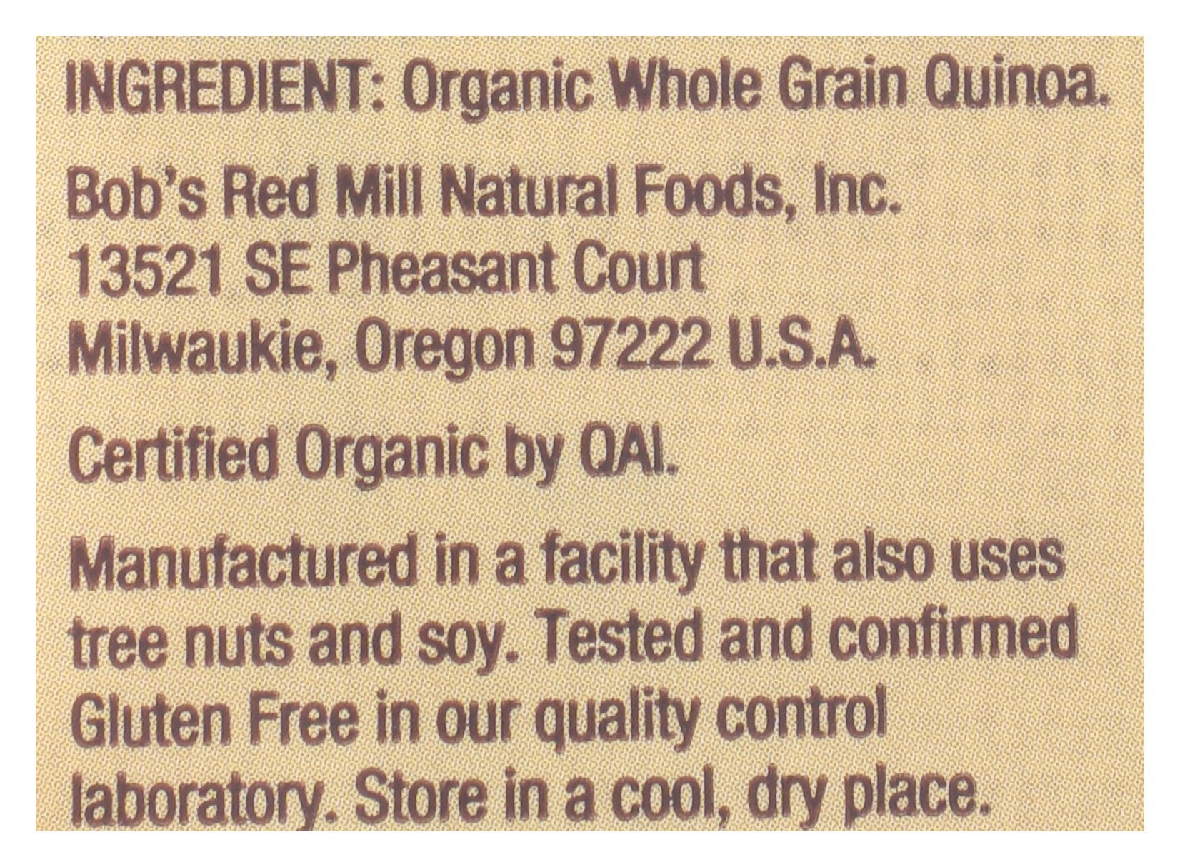 BOBS RED MILL QUINOA WHITE ORGANIC - Case of 5