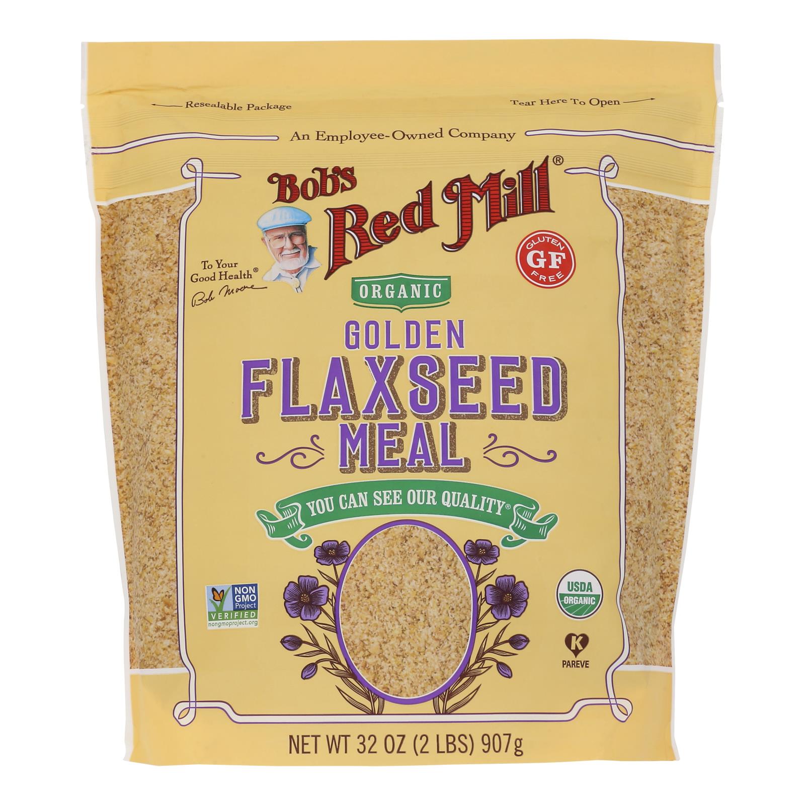 Bob's Red Mill - Organic Flaxseed Meal - Golden - Case Of 4 - 32 Oz