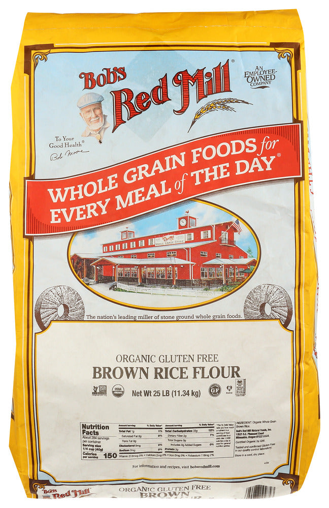 Bob's Red Mill Flour Brown Rice - Pack of 1 - 25 Lb