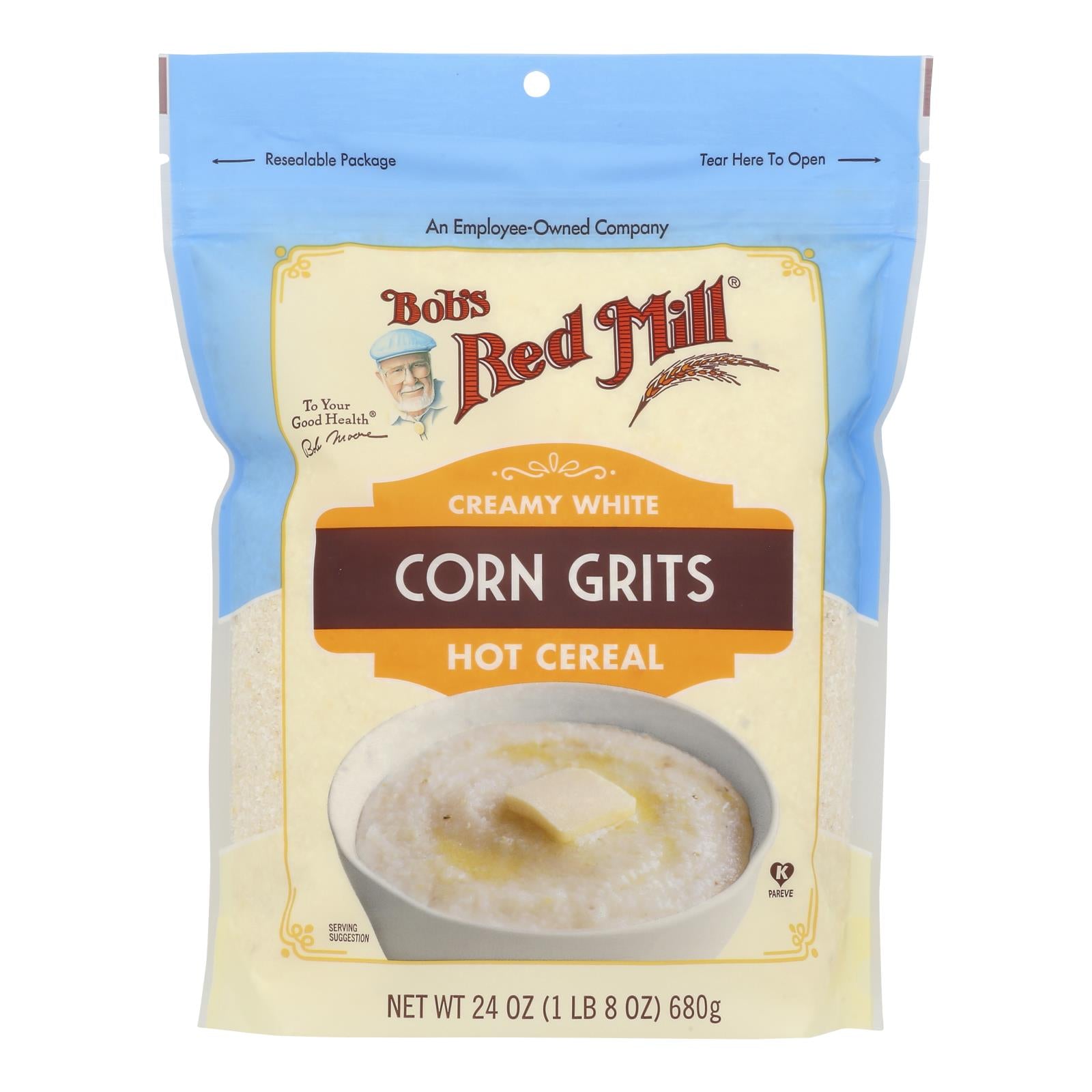 Bob's Red Mill - Grits White Corn - Case Of 4 - 24 Oz