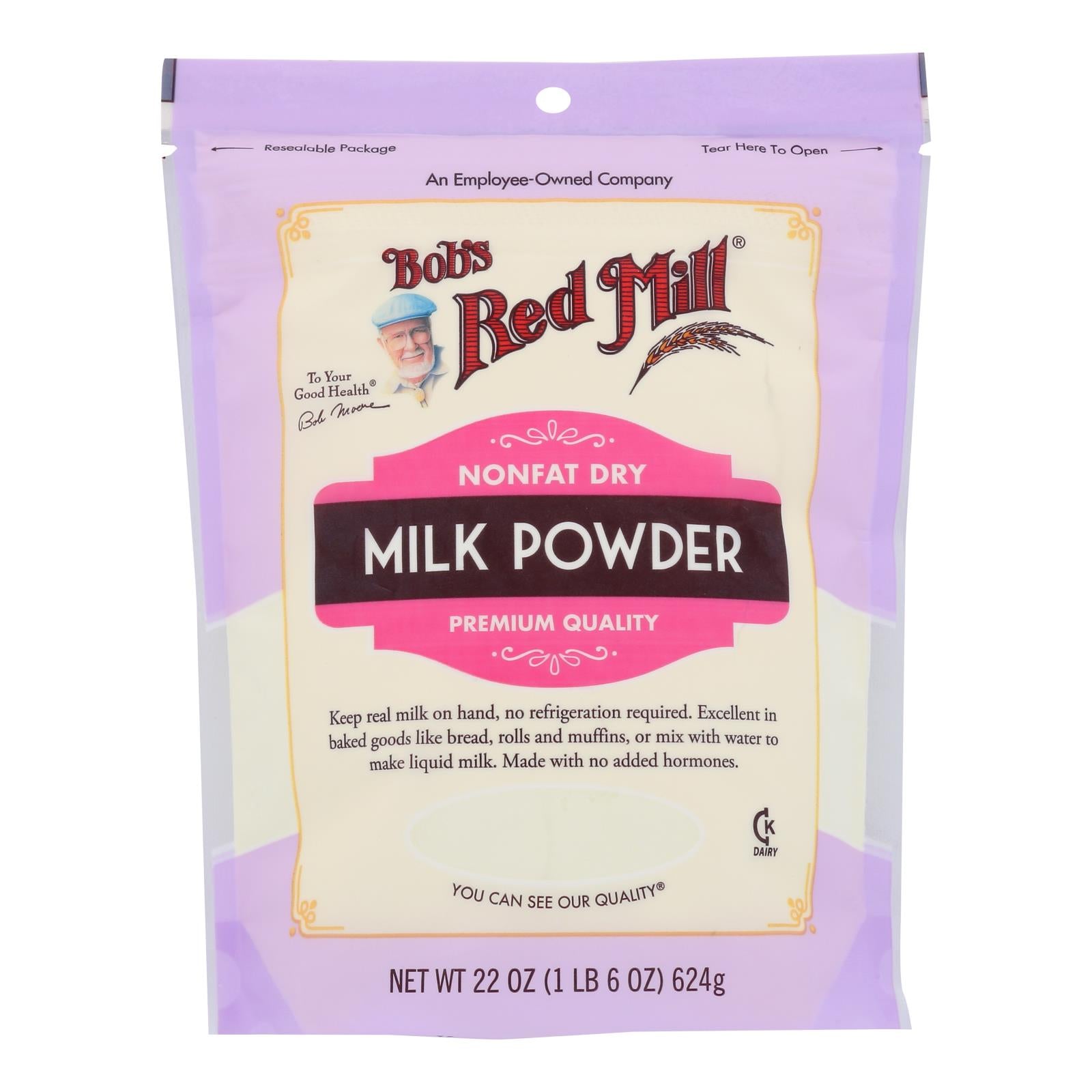 Bob's Red Mill - Milk Powder Non Fat Dry - Case Of 4 - 22 Oz