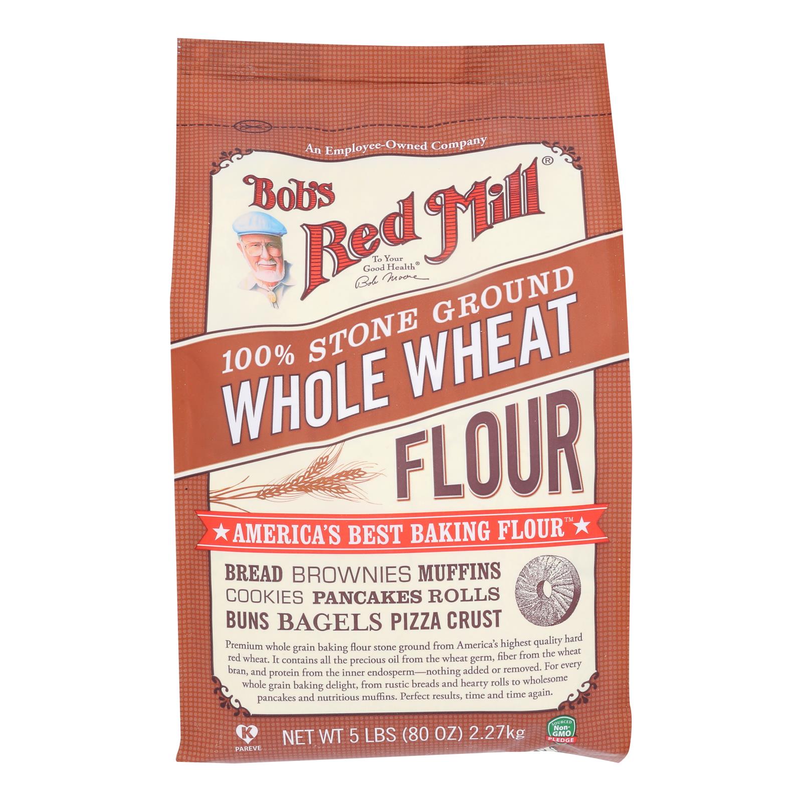 Bob's Red Mill - Whole Wheat Flour - 5 Lb - Case Of 4