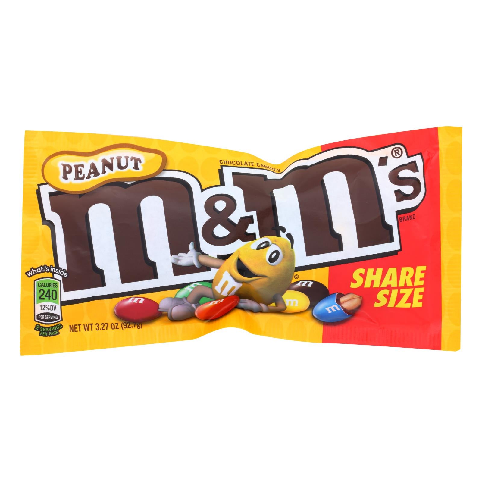 M&M's Chocolate Peanut Candies  - Case of 24 - 3.27 OZ