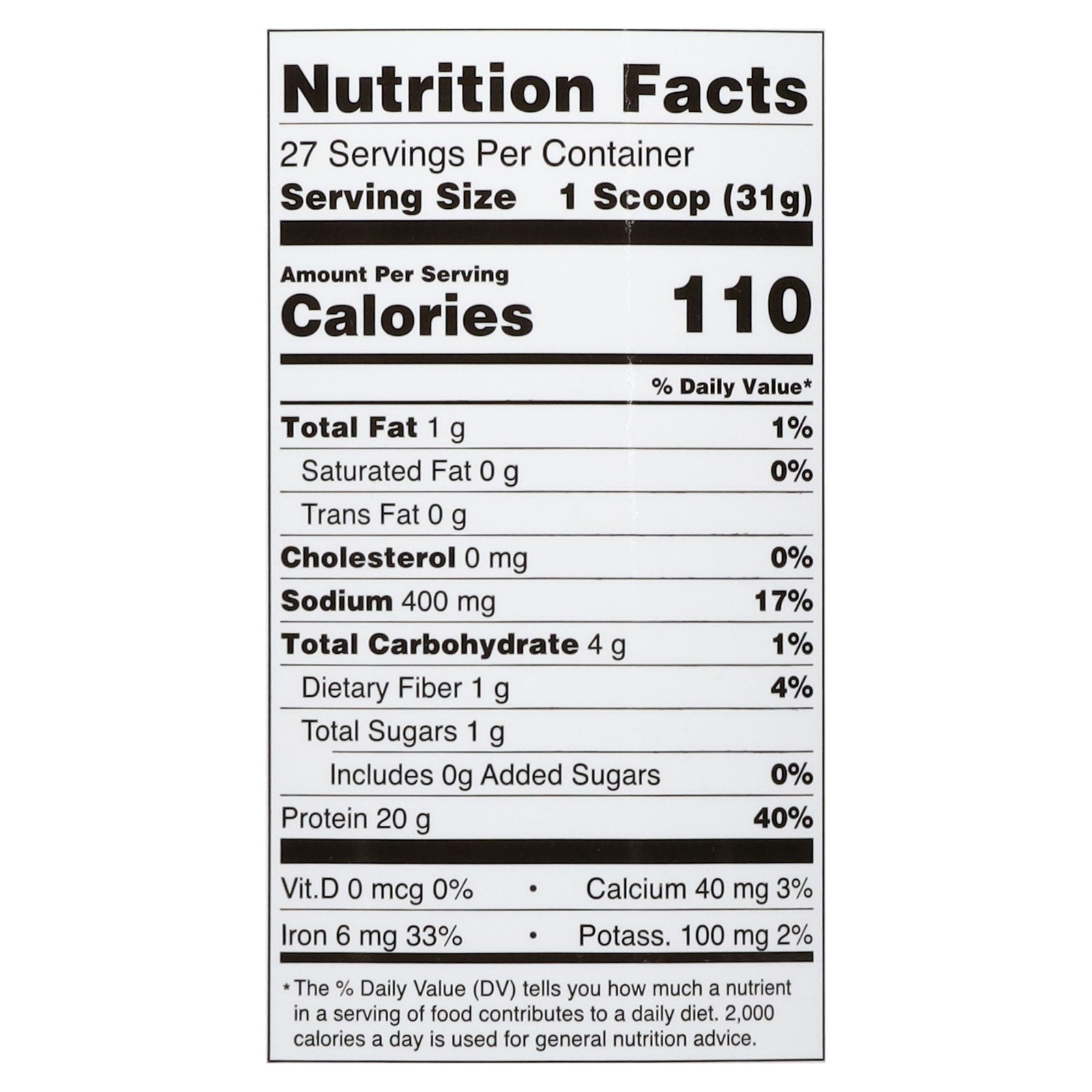 Pescience - Protn Pwdr Vegan Pbtr - EA of 1-1.84 LB