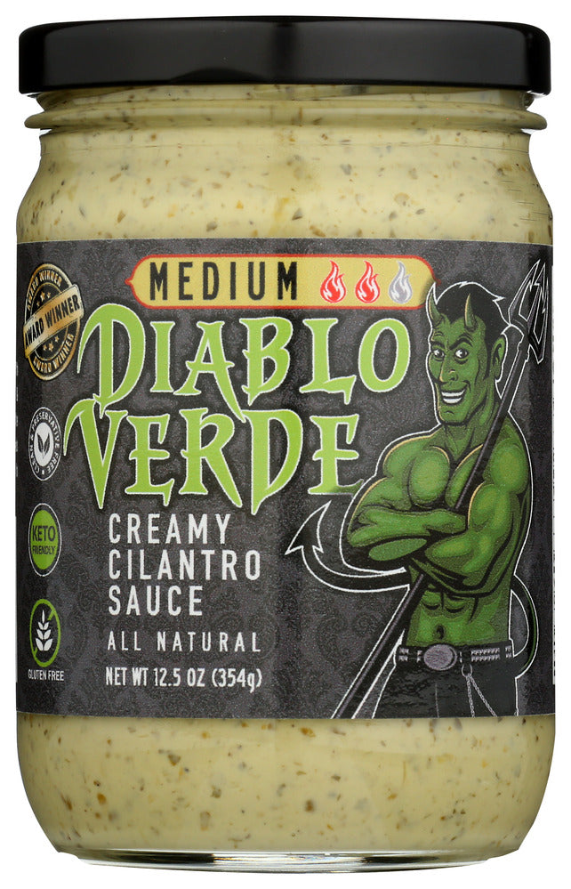 Diablo Verde Sauce Cilantro Medium - Pack of 6 - 12.5 oz