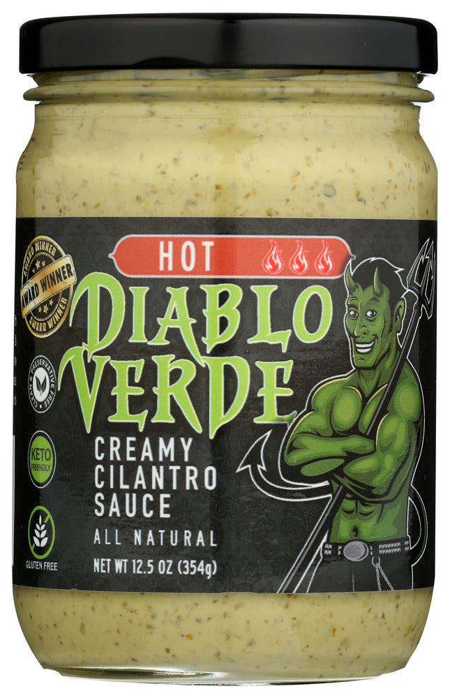 Diablo Verde Sauce Cilantro Hot - Pack of 6 - 12.5 oz