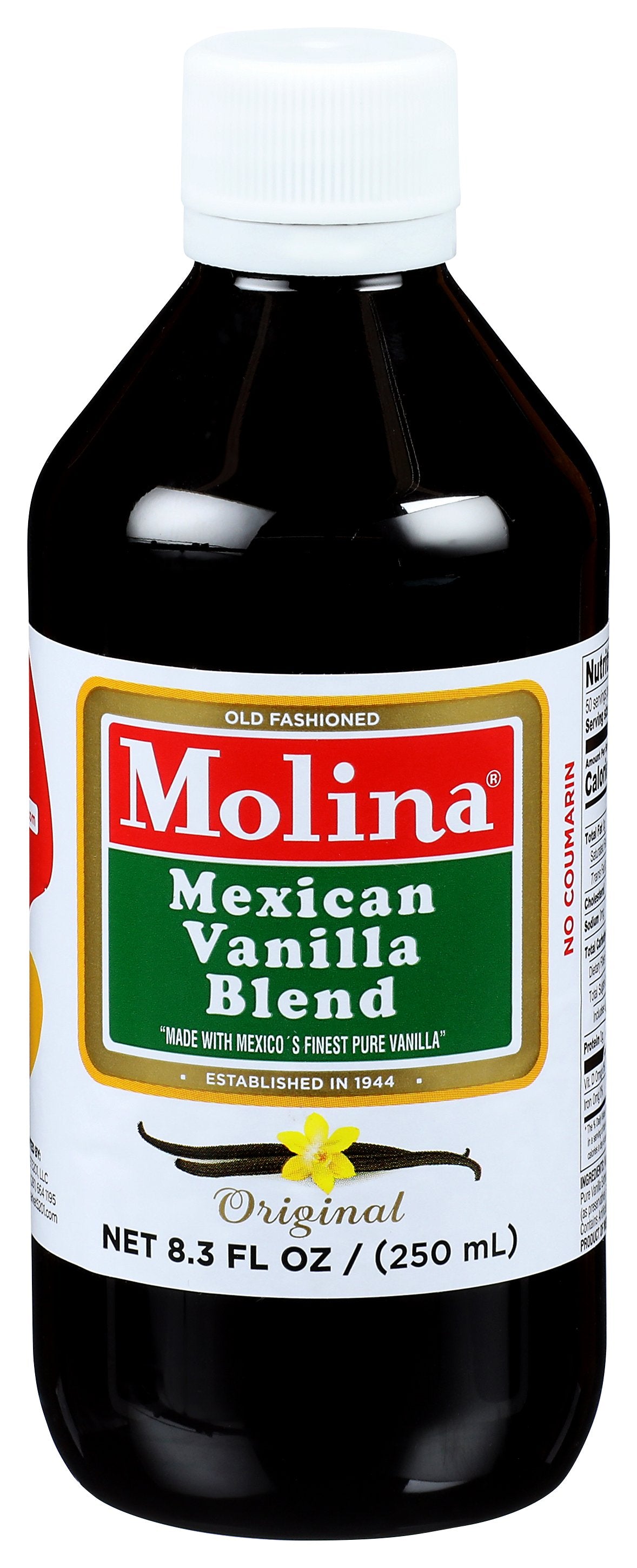 MOLINA VANILLA EXTRACT VANILLA ORGNL - Case of 12 [MOLINA - MEXICAN VANILLA BLEND - ORIGINAL - 8.3 FLUID OUNCE - 8.3 OZ]