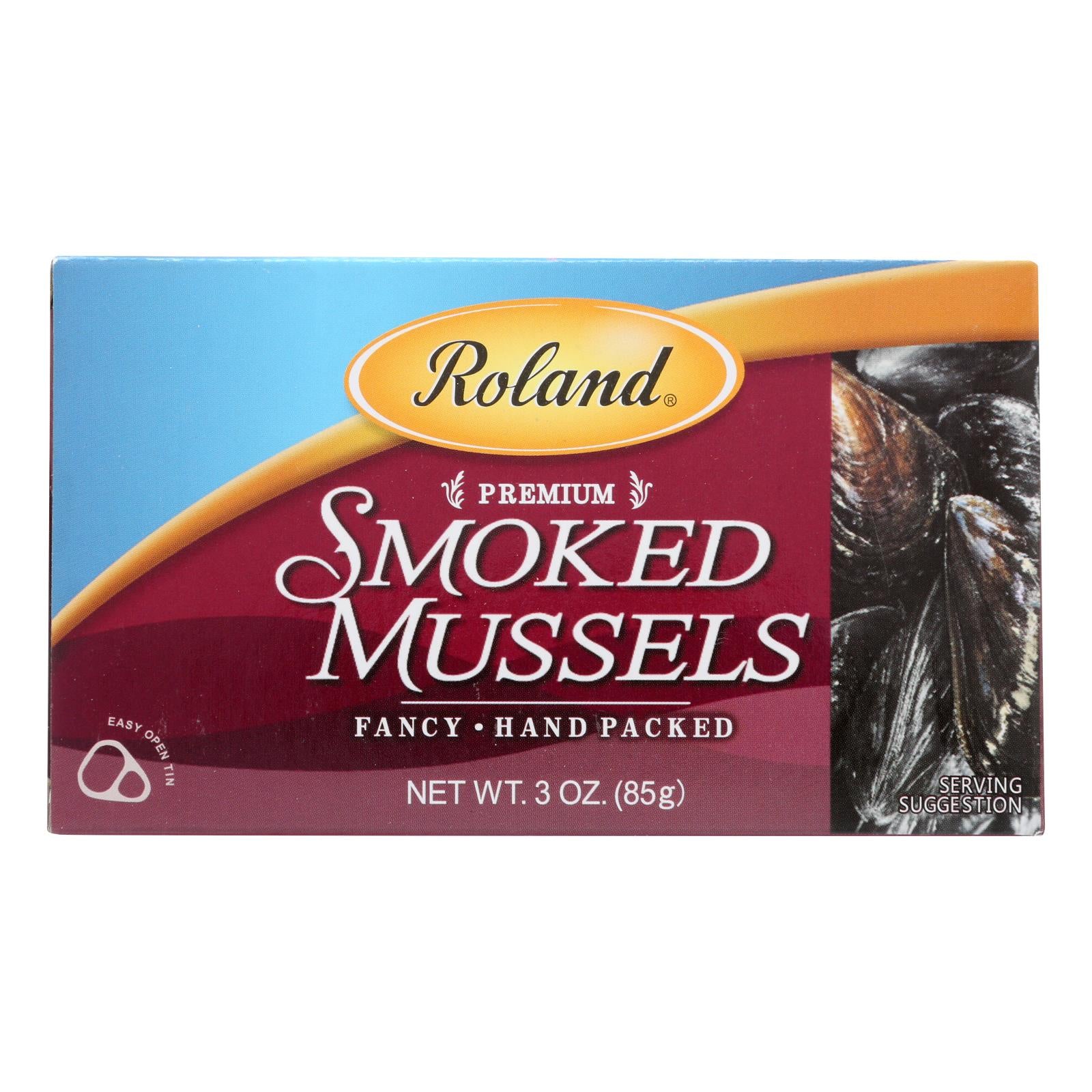 Roland Premium Smoked Mussels  - Case of 10 - 3 OZ