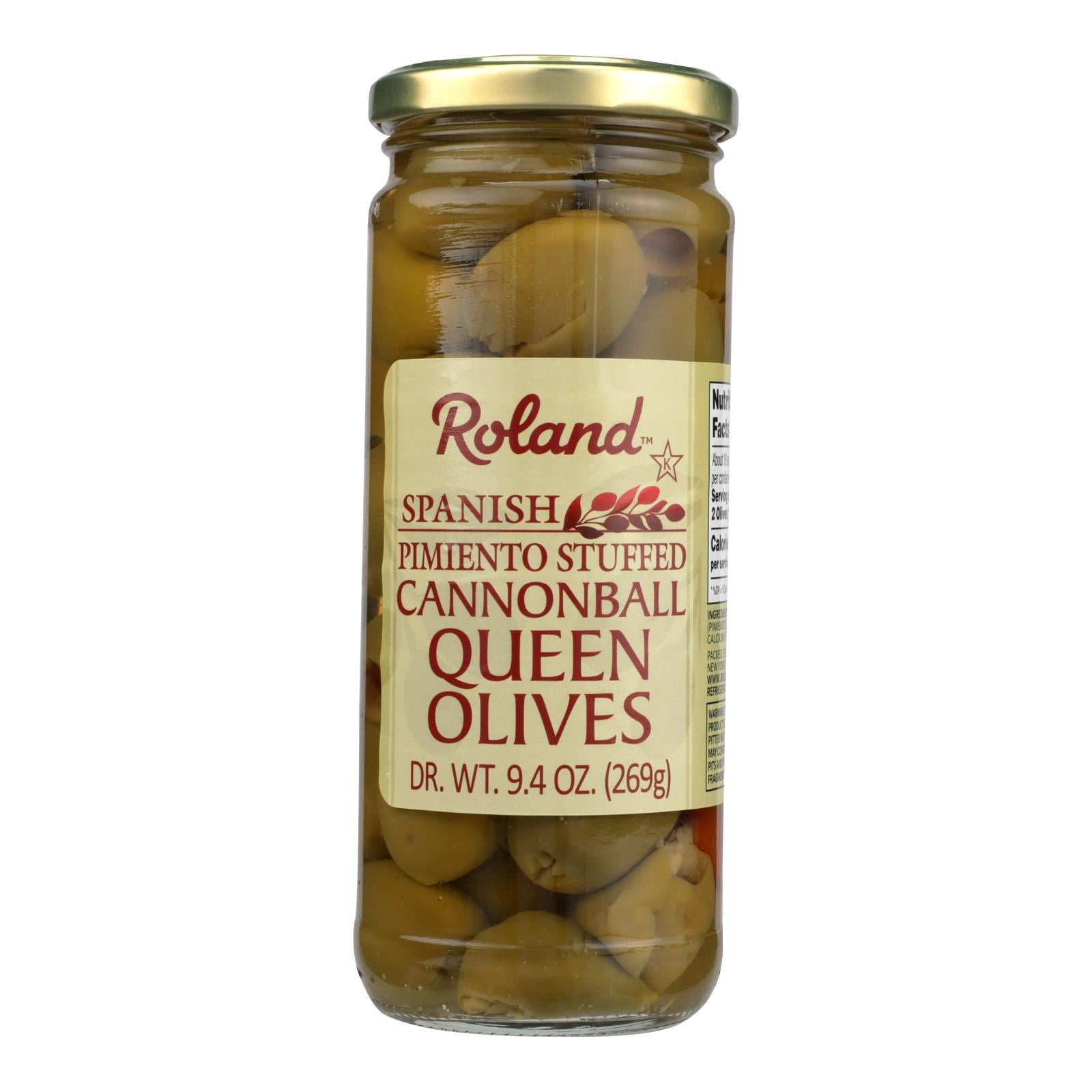 Roland Products - Olives Stfd Cannonball Qn - Case of 12 - 9.5 OZ