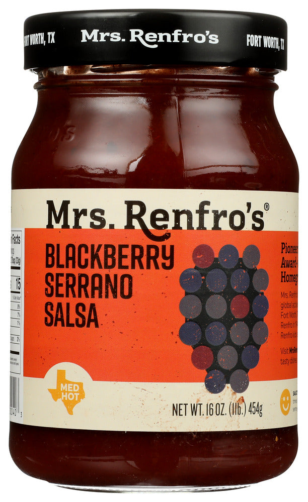 Mrs Renfro Salsa Blackberry Serrano - Case of 6 - 16 oz