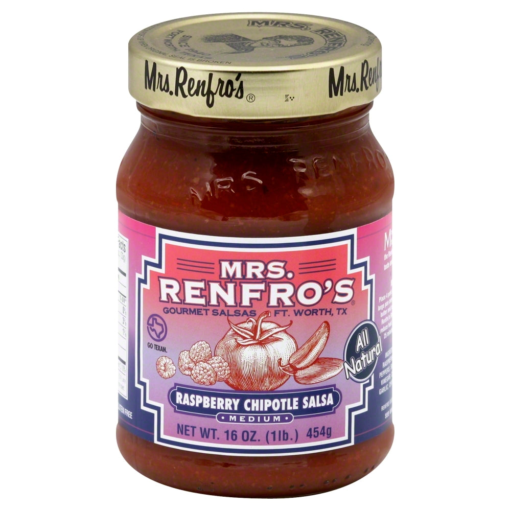 Mrs Renfro Salsa Raspberry Chipotle - Case of 6 - 16 oz