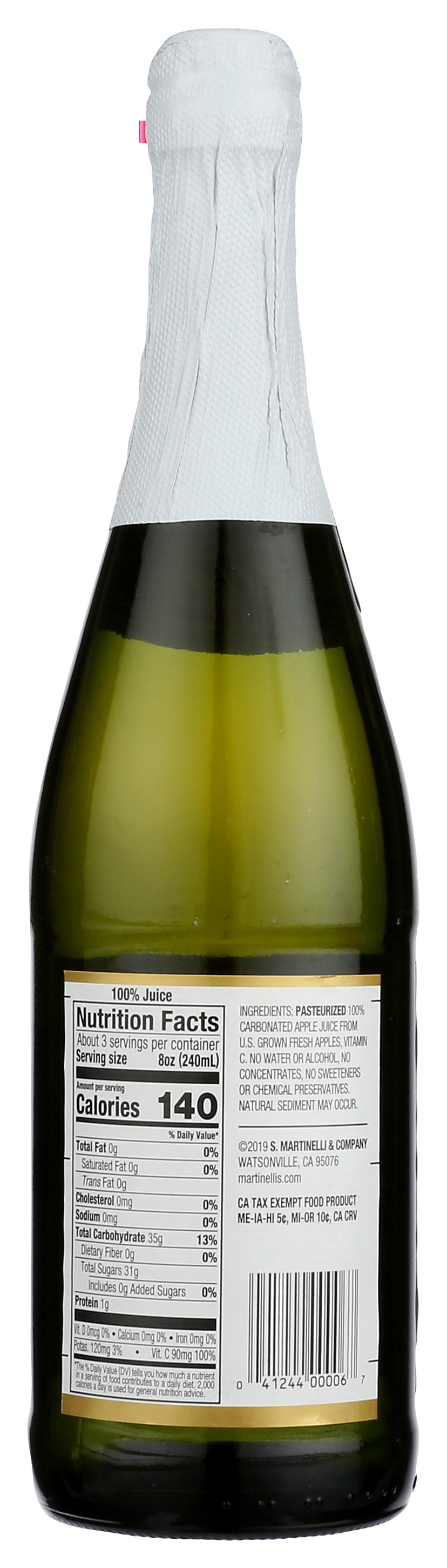 MARTINELLI JUICE SPRKLNG CIDER - Case of 12 [SPARKLING CIDER - 25.4 FO]
