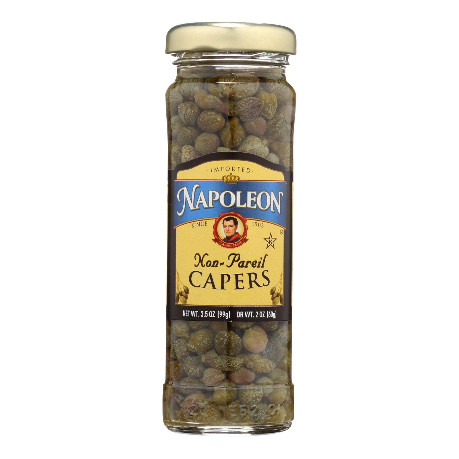 Napoleon Imported Non-pareilles Capers - Case Of 12 - 3.5 Oz