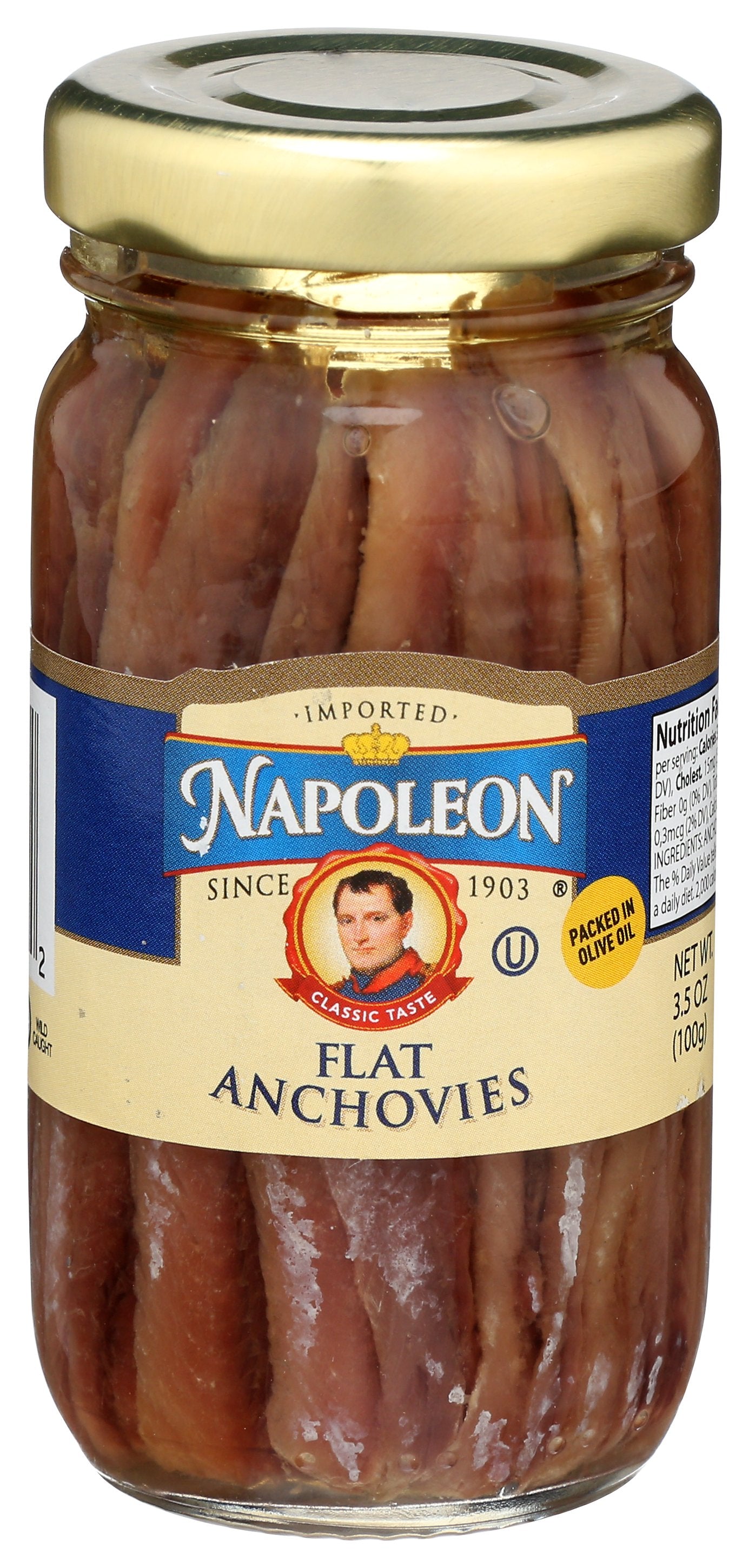 NAPOLEON ANCHOVY FLAT GLASS - Case of 12