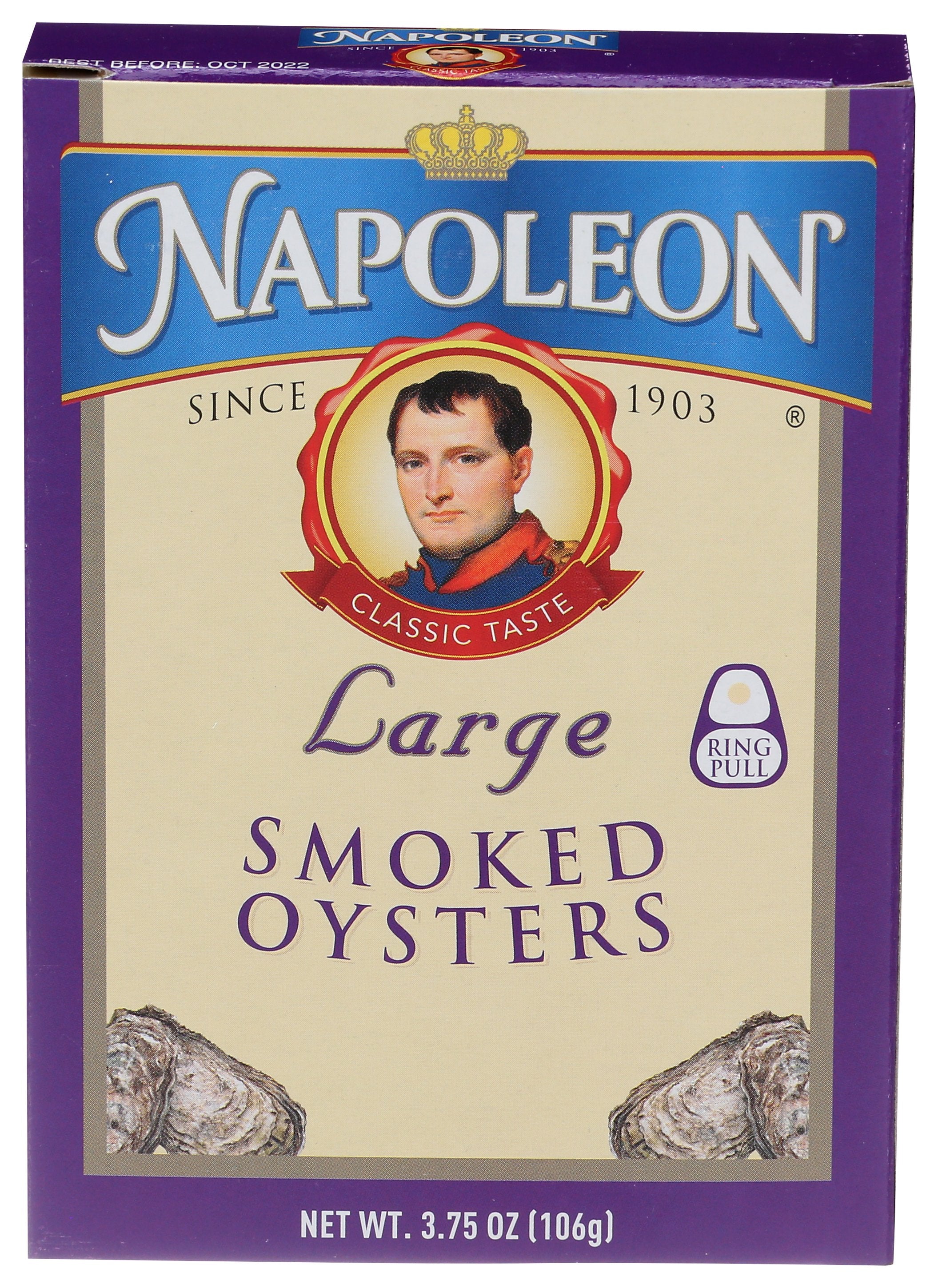 NAPOLEON OYSTER SMOKED LARGE - Case of 25