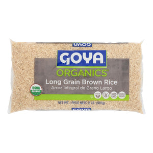 Goya - Rice Brown Long Grain - Case Of 12-2 Lb