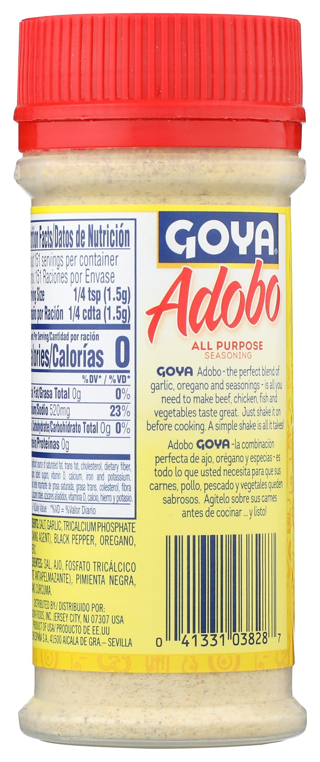 GOYA SSNNG ADOBO W PEPPER - Case of 24 [GOYA - ALL PURPOSE SEASONING - ADOBO - 8 OUNCE - 8 OZ]