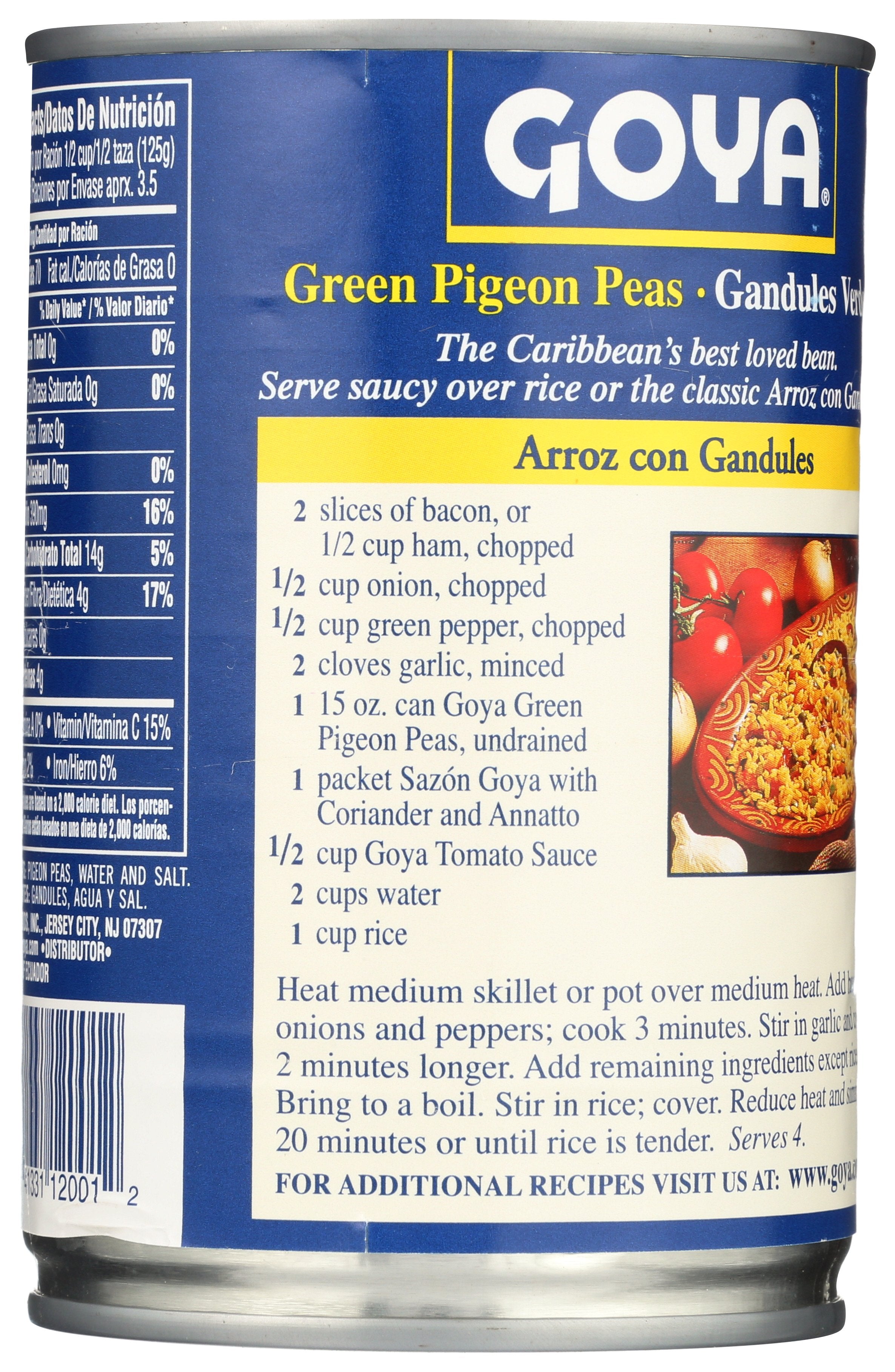 GOYA BEAN PEA PIGEON GREEN - Case of 24