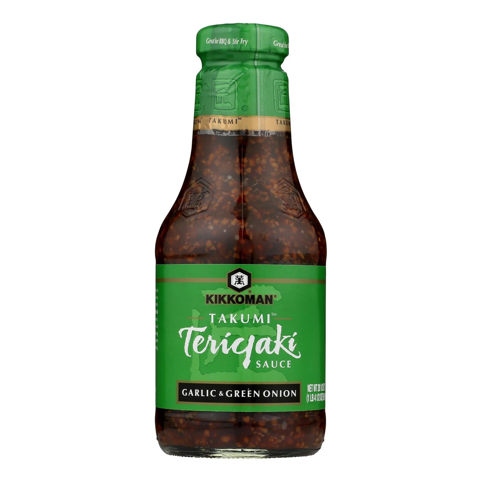 Kikkoman Teriyaki Sauce - Garlic and Green Onion - Case of 6 - 20.5 oz.