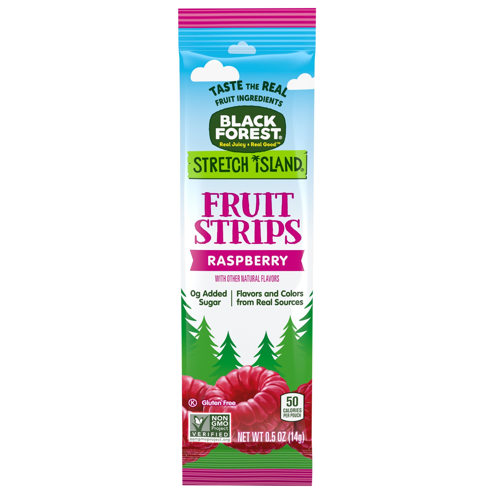 Black Forest Stretch Island - Fruit Strips Raspberry - Case of 30-0.5 Ounces