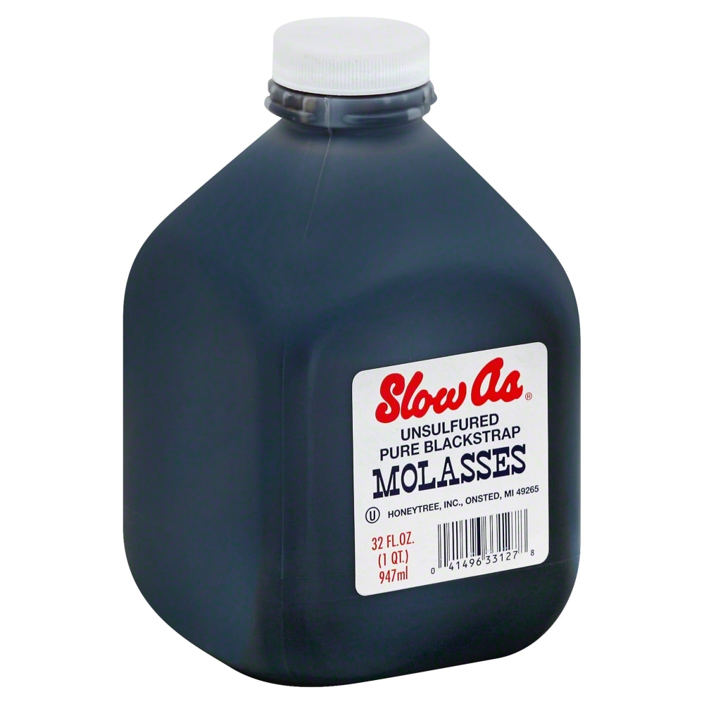Slow As Unsulfured Pure Blackstrap Molasses - Case of 6 - 32 OZ