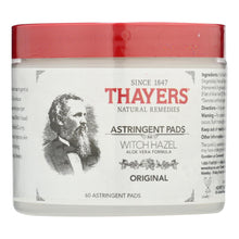 Load image into Gallery viewer, Thayers Witch Hazel With Aloe Vera - 60 Pads