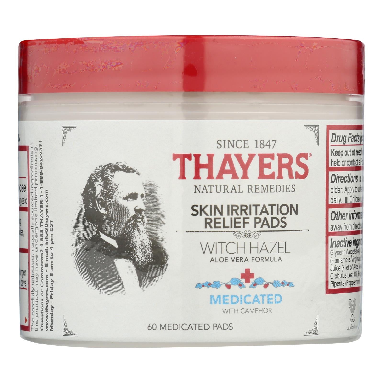 Thayer's Natural Remedies Superhazel Topical Pain Reliever Pads  - 1 Each - 60 Pads